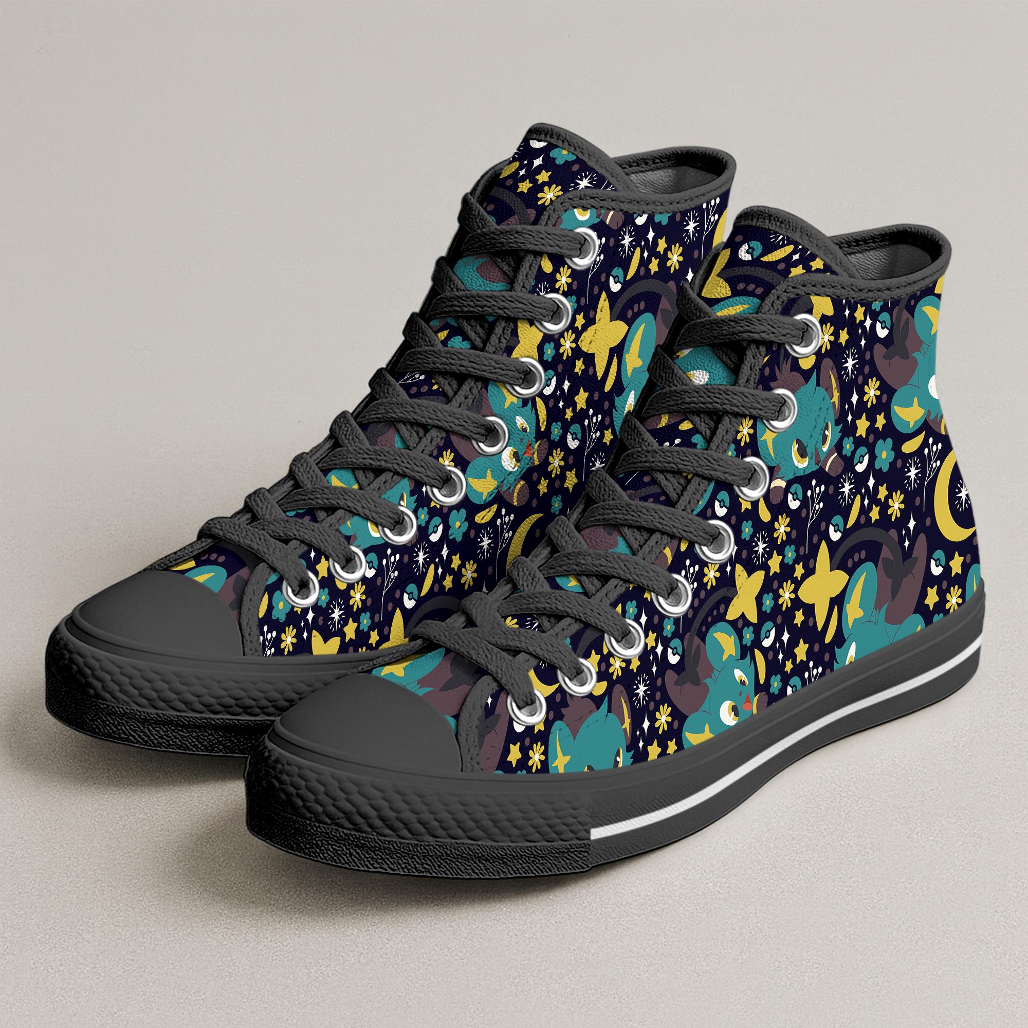 Shinx High Top Shoes, Cute Shiny Shinx Sneakers, Kawaii Anime Shoes, Shinx Shoe Gift