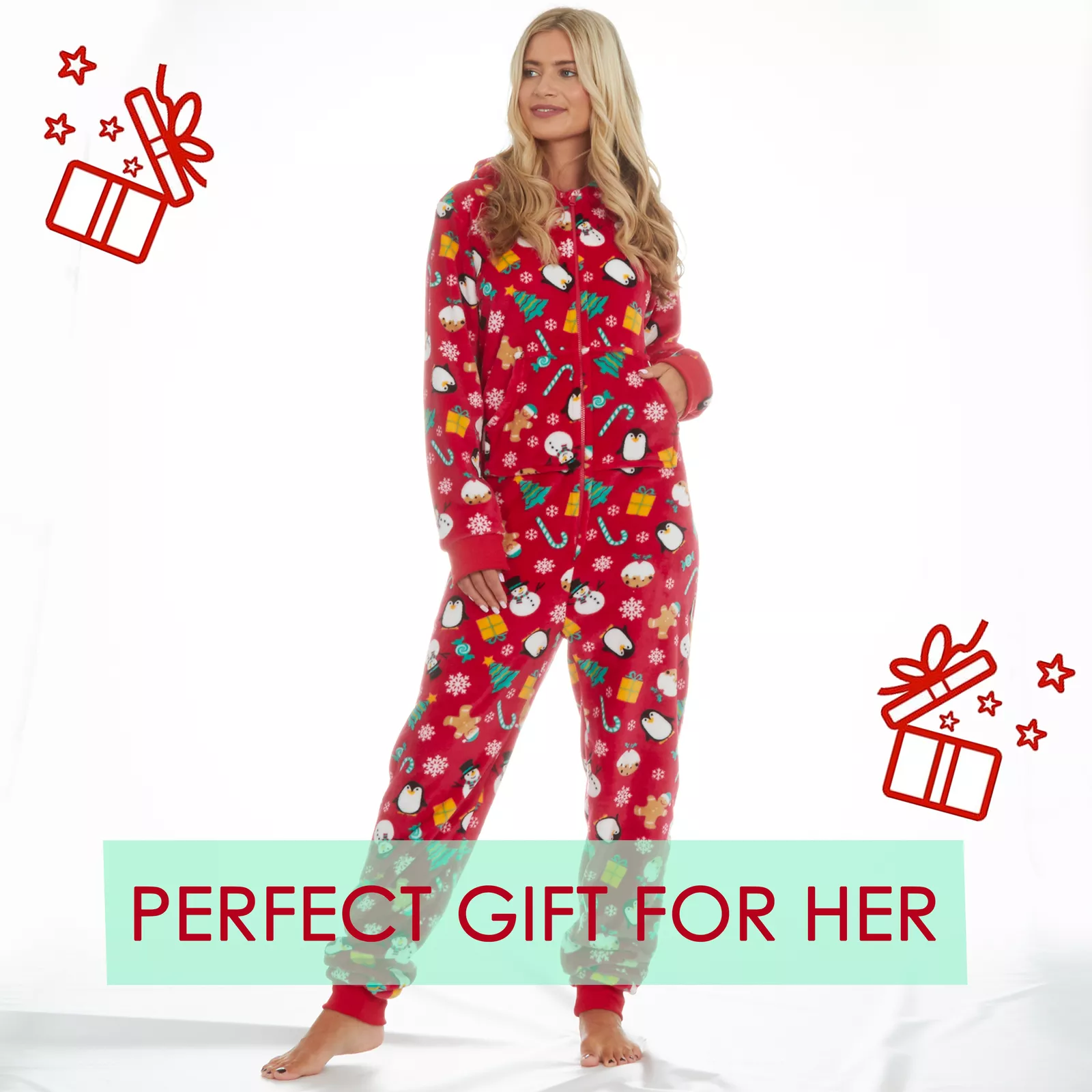 Christmas Men's Hooded Jumpsuit | Christmas Pajama Outfits | Family Matching Pajamas