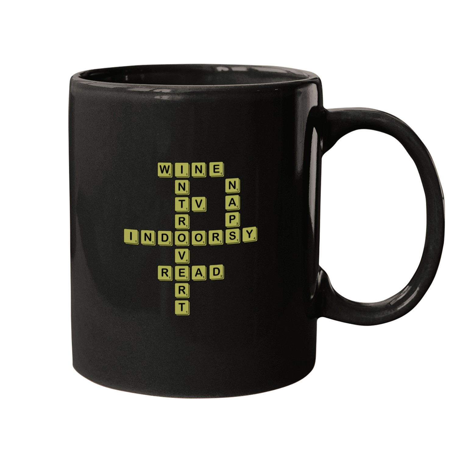 Wines Fun Introvert indoorsy Wines naps read and tv scramble Mugs