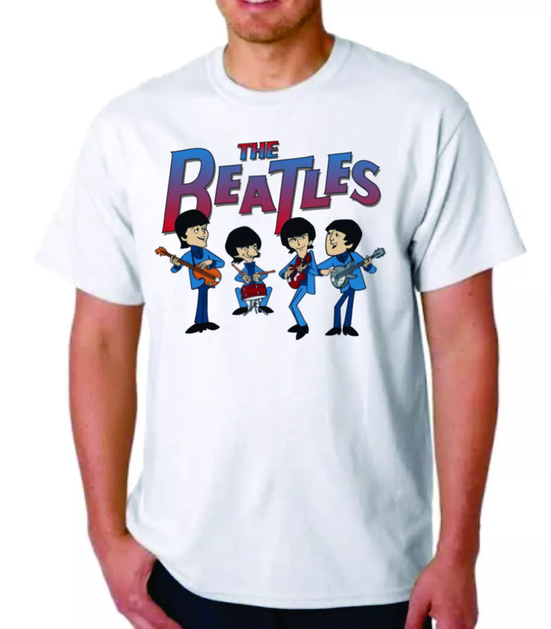THE BEATLES SATURDAY MORNING CARTOON T-SHIRT version 3