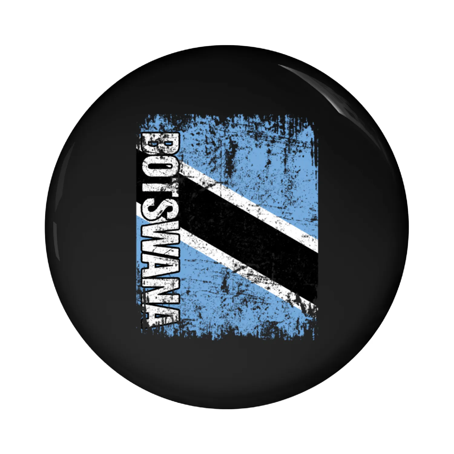 Botswana Flag Distressed Botswana Pin Buttons