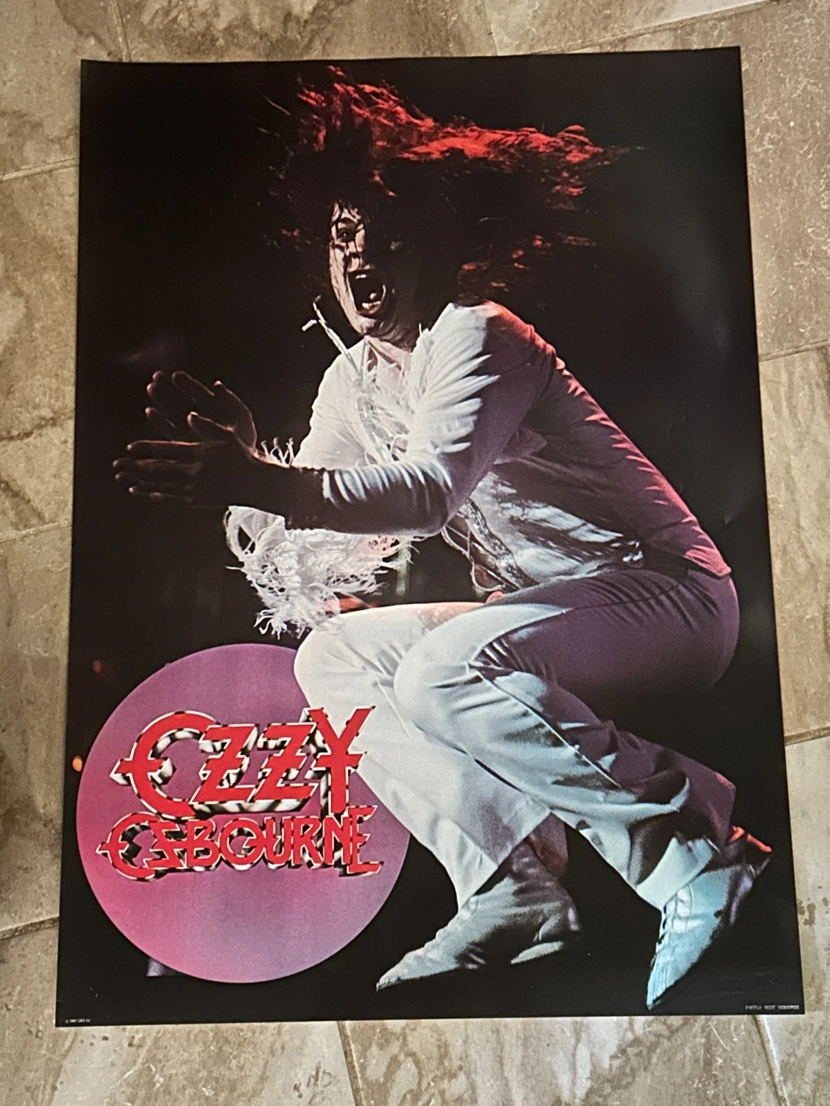Blizzard of Ozz Poster – Ozzy Osbourne Rock Music Vintage Wall Print