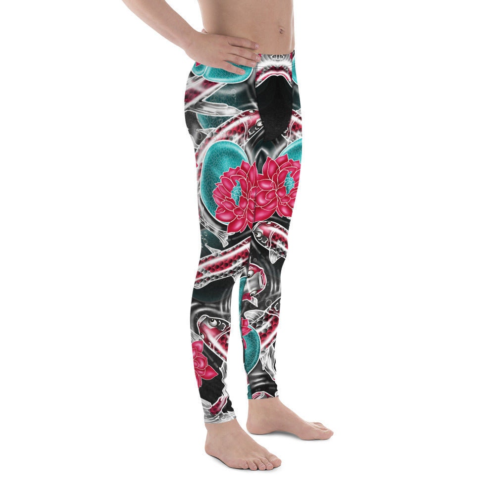 Colorful Koi Fish Meggings | Training Pants | Mens Activewear