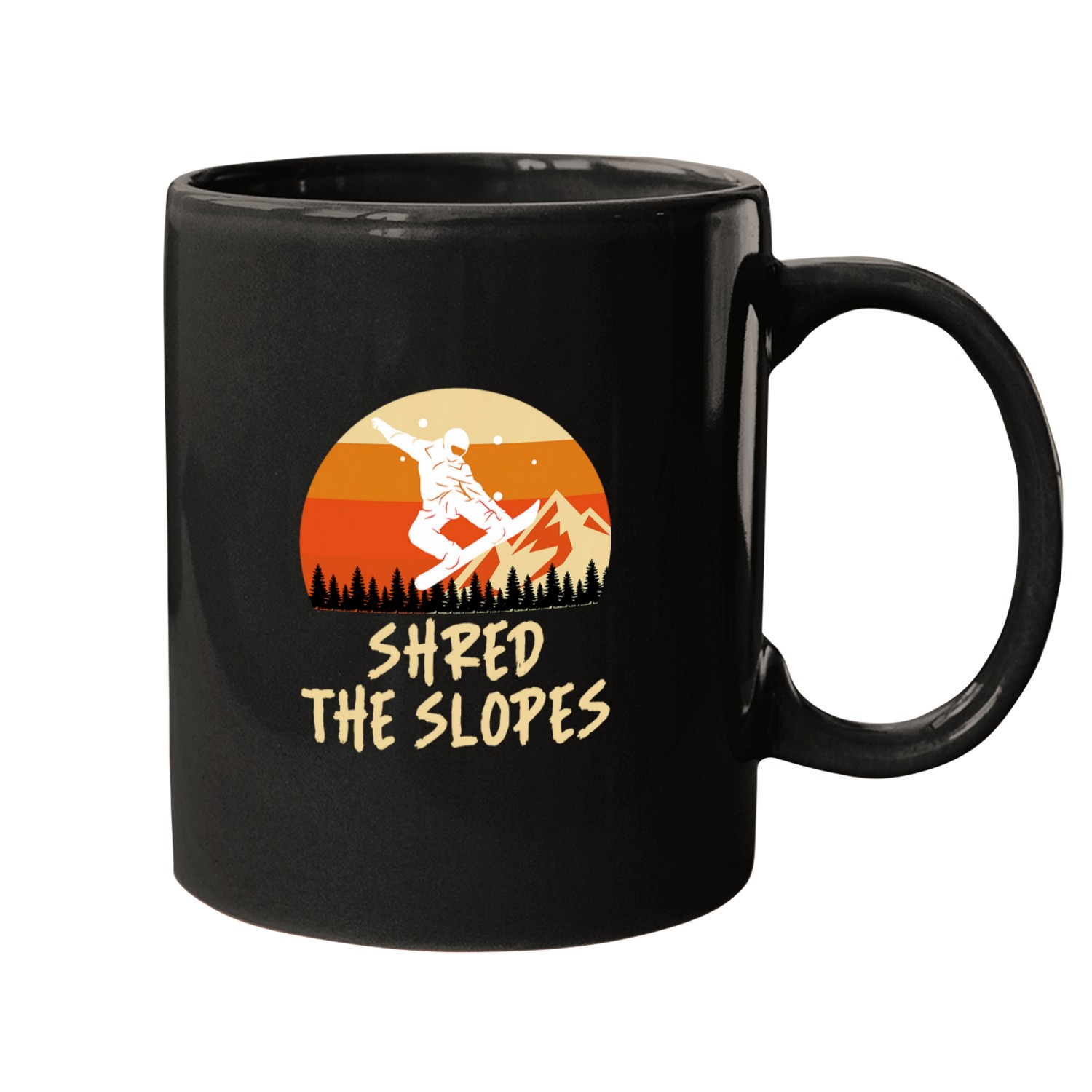 Freestyler Snowboard Shred the Slopes Snow Slope Snowboarder Mugs