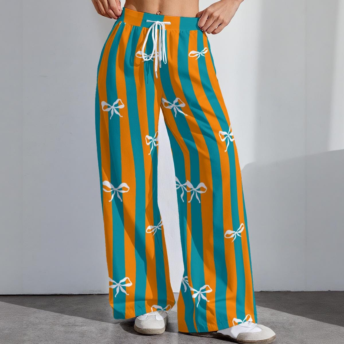 Miami Football Stretch Pants for Women, Game Day Trousers, Tailgate Outfit