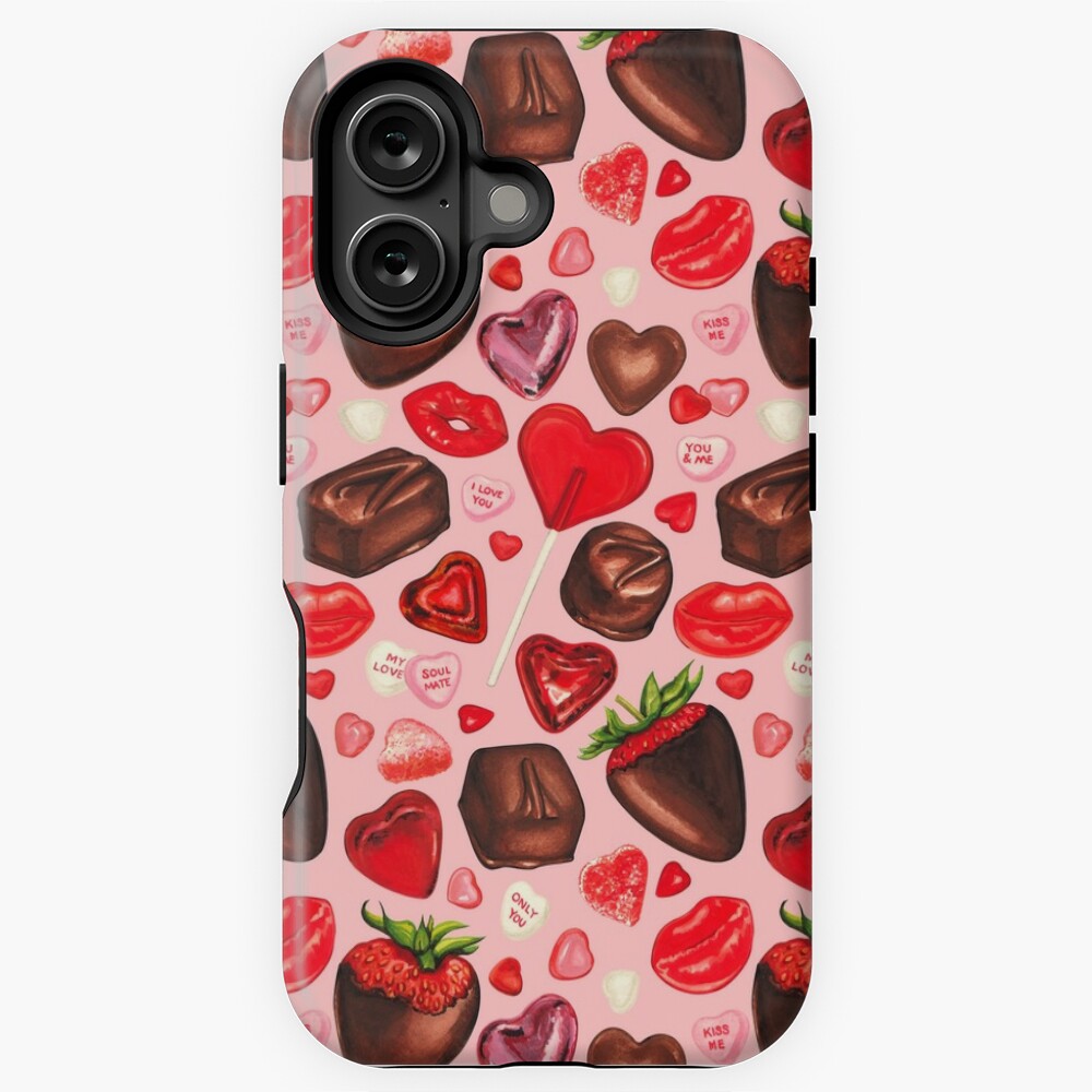 Valentine's Day Candy Pattern - Pink iPhone Case