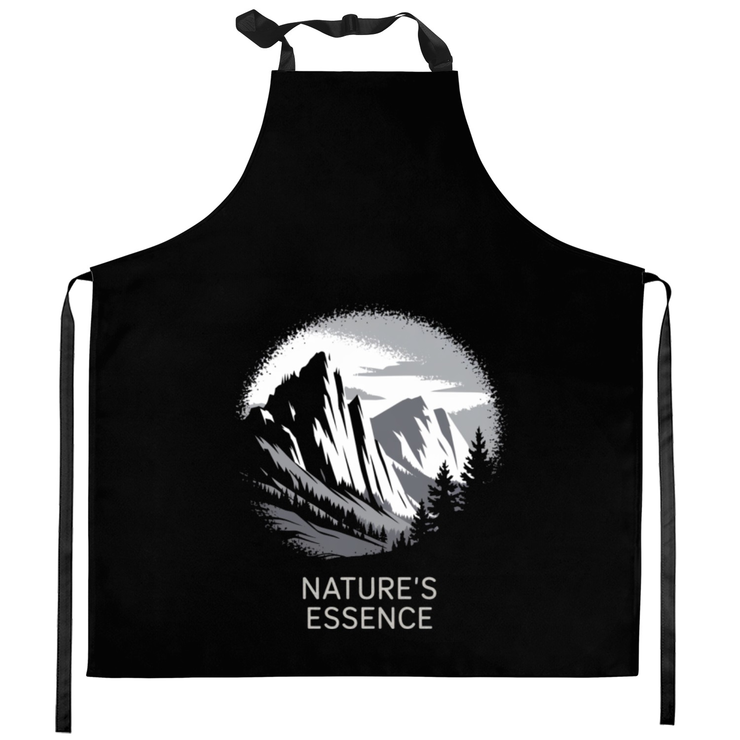 Grainy Landscape Kitchen Aprons