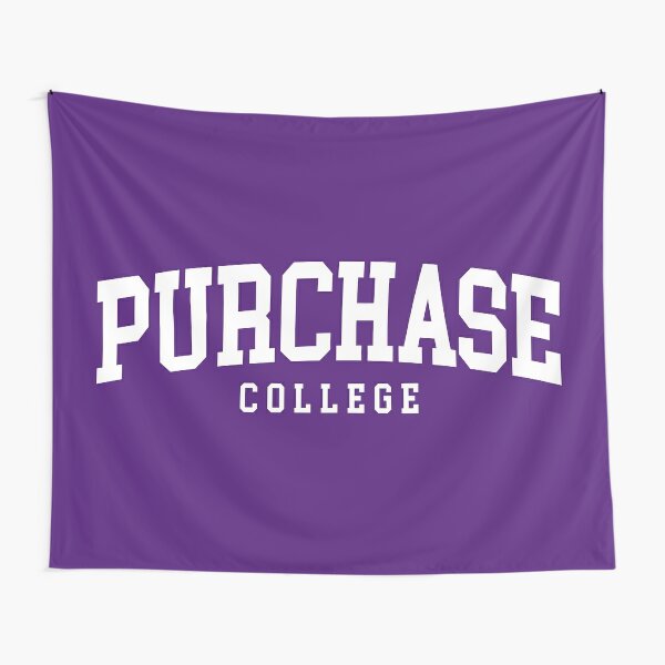 suny purchase - college font curved Tapestry