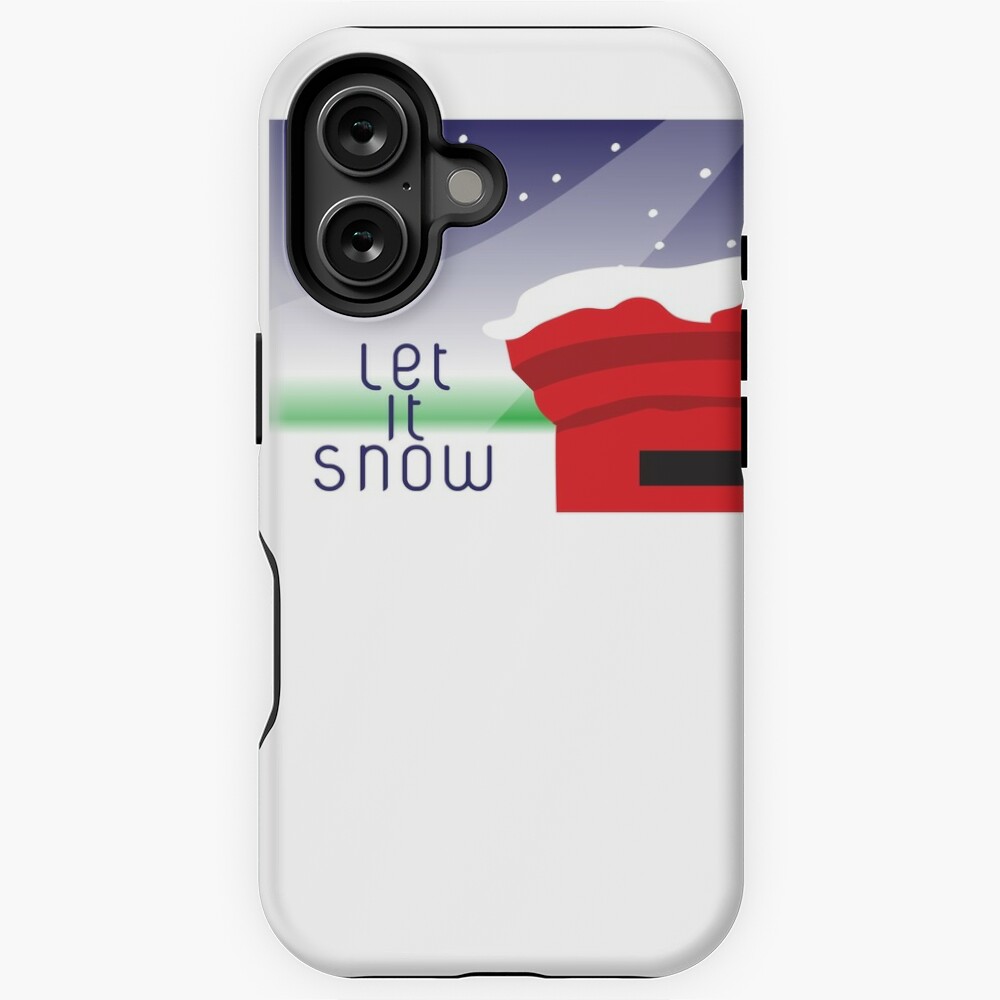 Robins Let it snow Christmas card iPhone Case