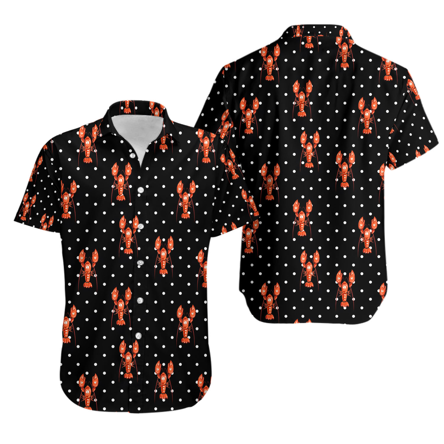 Red Lobster With Dot Hawaiian Shirt Funny Lobster Shirt For Adults Lob