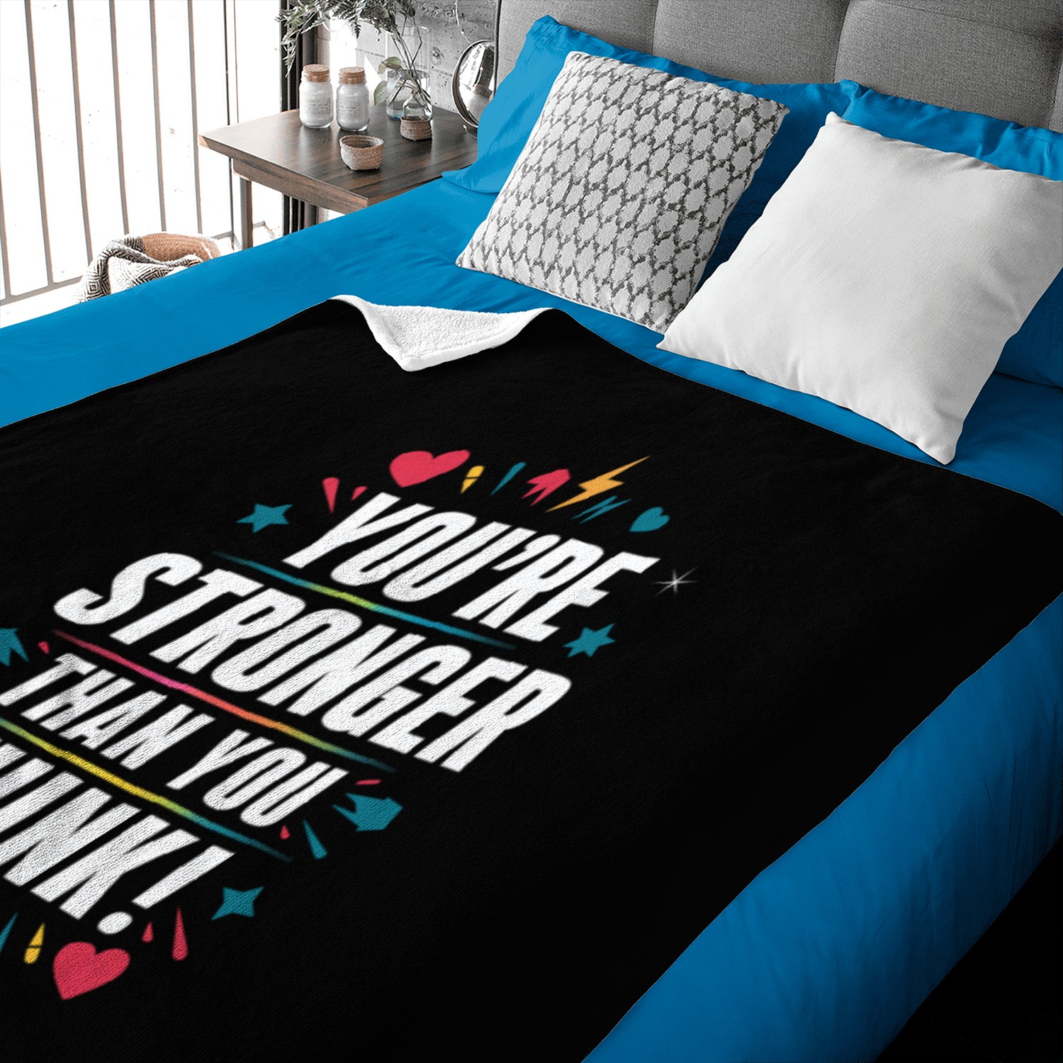You're Stronger Than You Think Motivation Baby Blankets