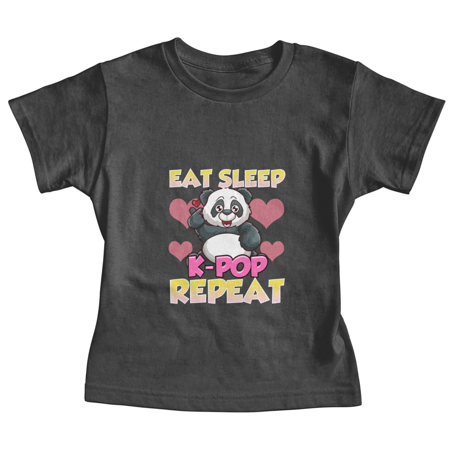 Cute Eat Sleep K Pop Repeat Kawaii Panda Kpop Baby Tees