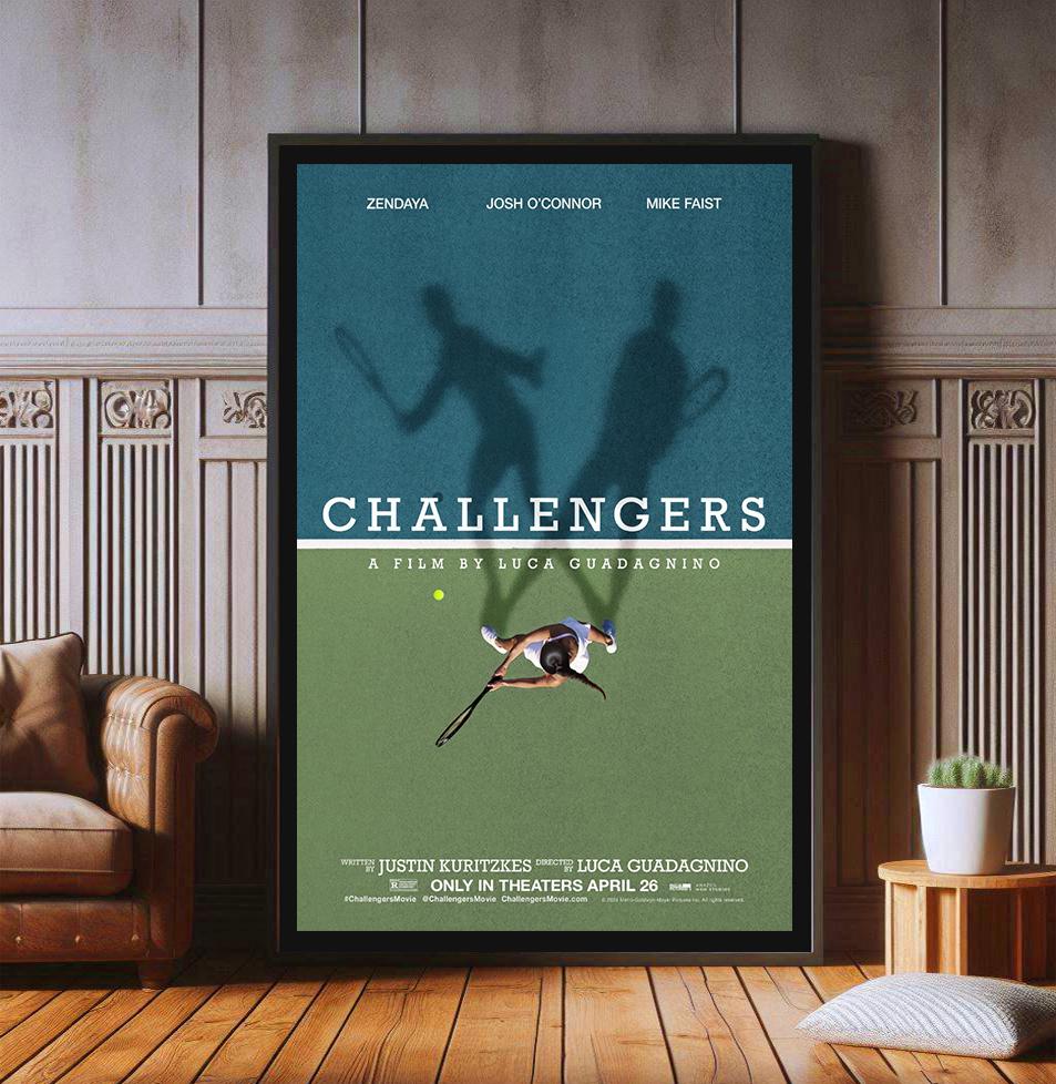 Challengers 2024 Film Poster, High Quality Canvas Print, Popular Poster Prints for Wall Aesthetic Decor