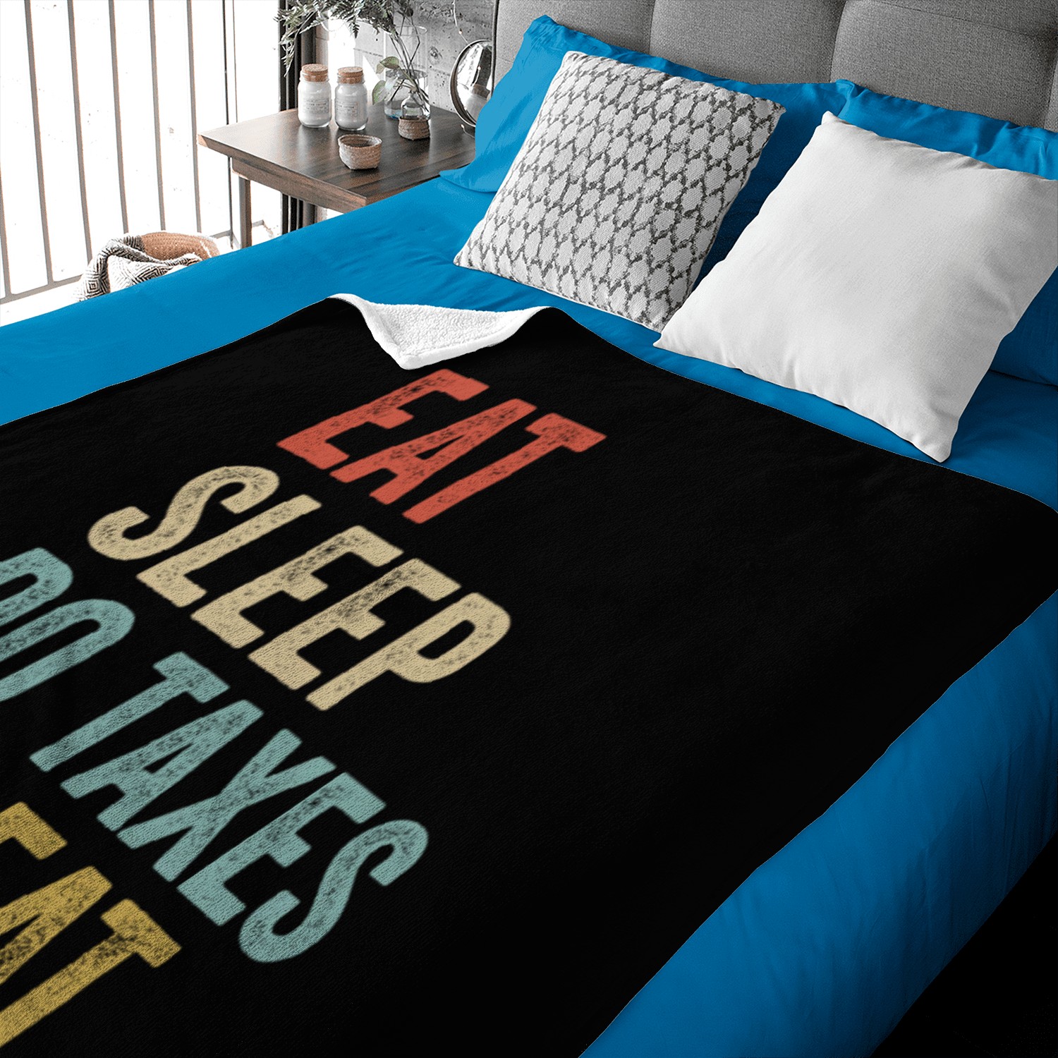 Eat Sleep Do Taxes Repeat Accountant Baby Blankets