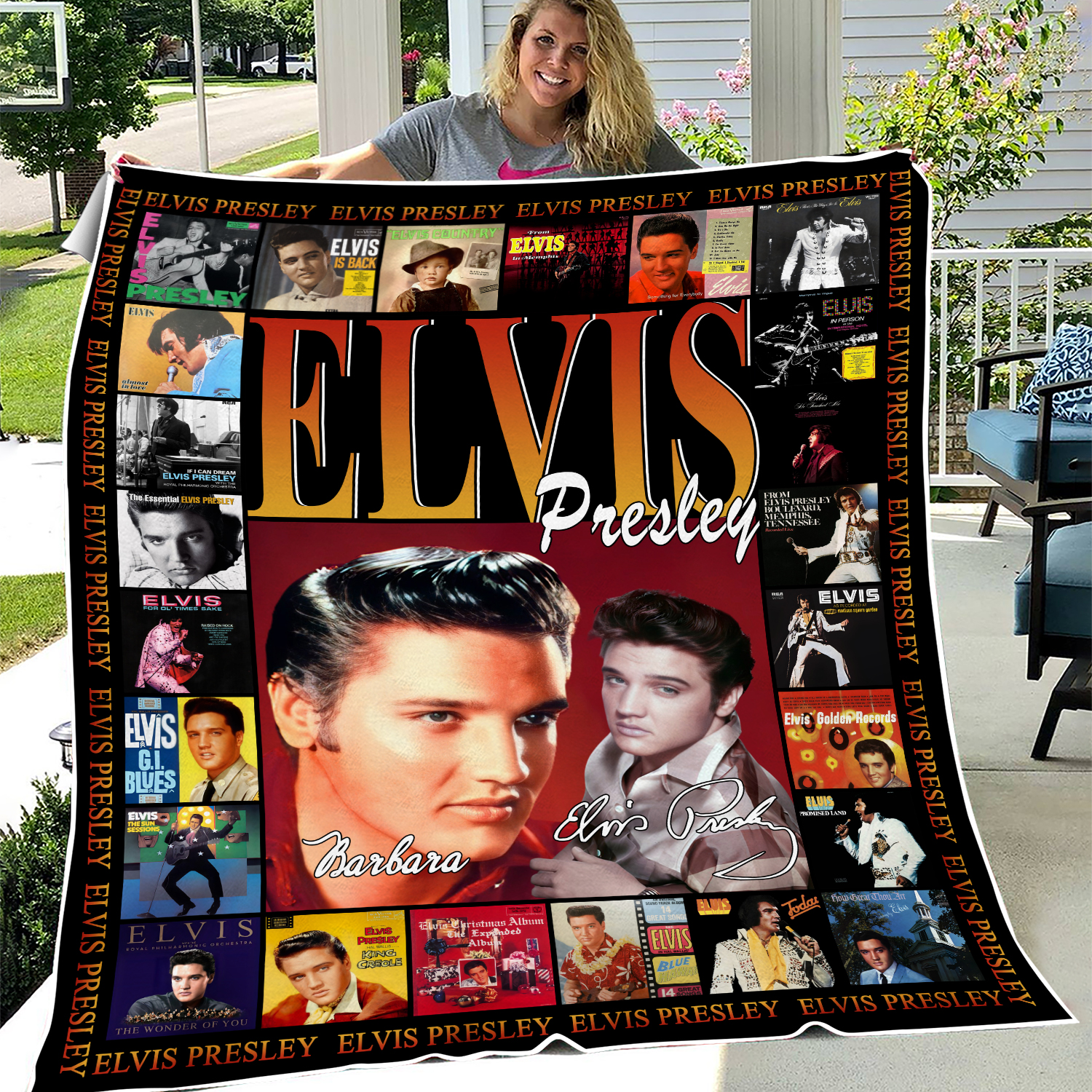 Elvis presley Fleece Blanket, King Of Rock and Roll Fan Blanket, Elvis Presley Blanket Gift For Fans, Music Lover Father's Day Gift