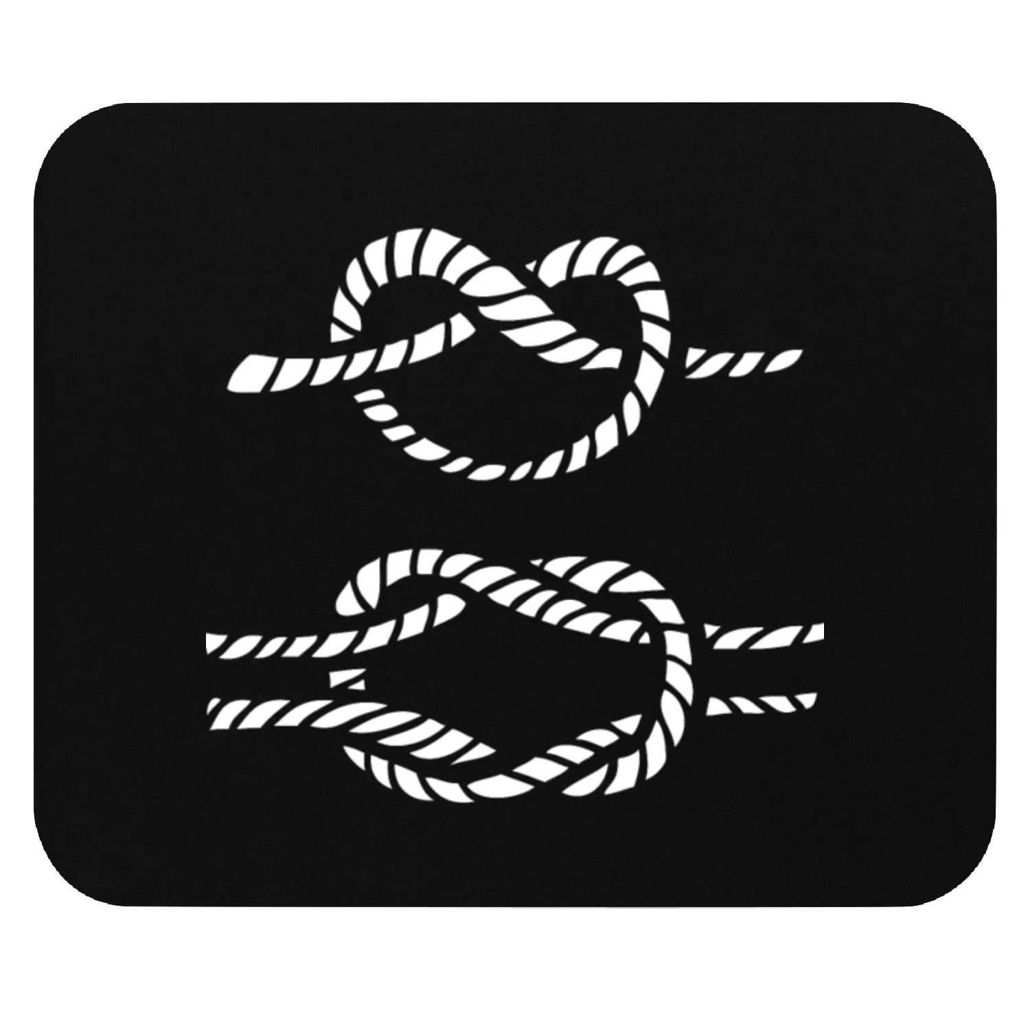 White Sailing Knots Mouse Pads