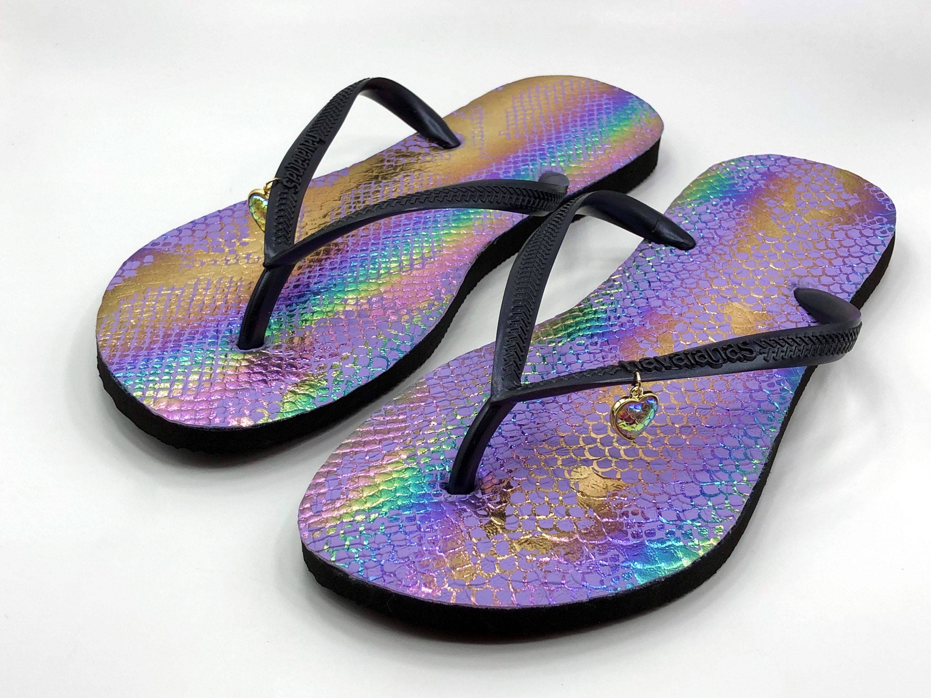 Mermaid Flip Flops, Flip Flops, Glitter Flip Flops, Handmade Sandals, Mermaid Look, Mermaid Charm, Mermaid Shoes, Mermaid Sandals