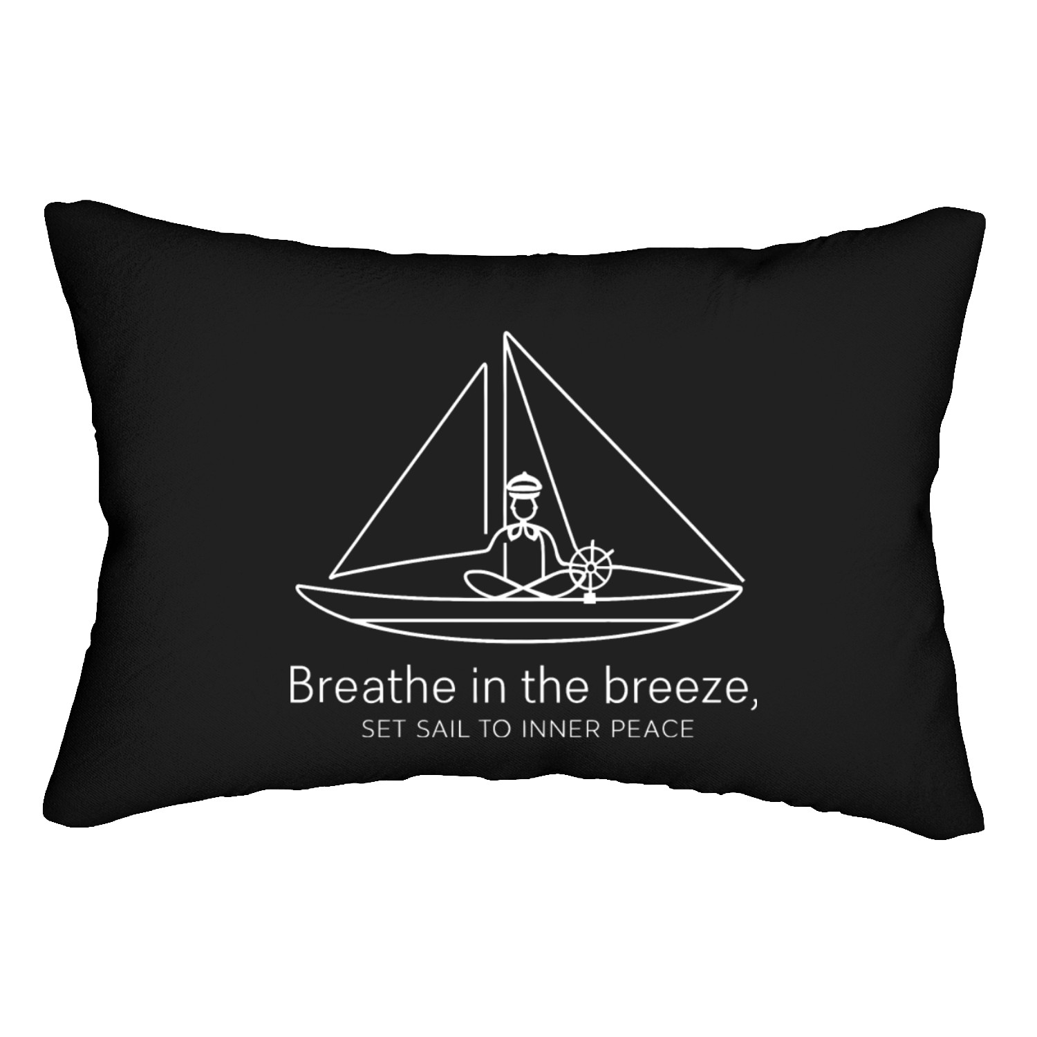 Breathe in the Breeze, Set Sail to Inner Peace Lumbar Pillows