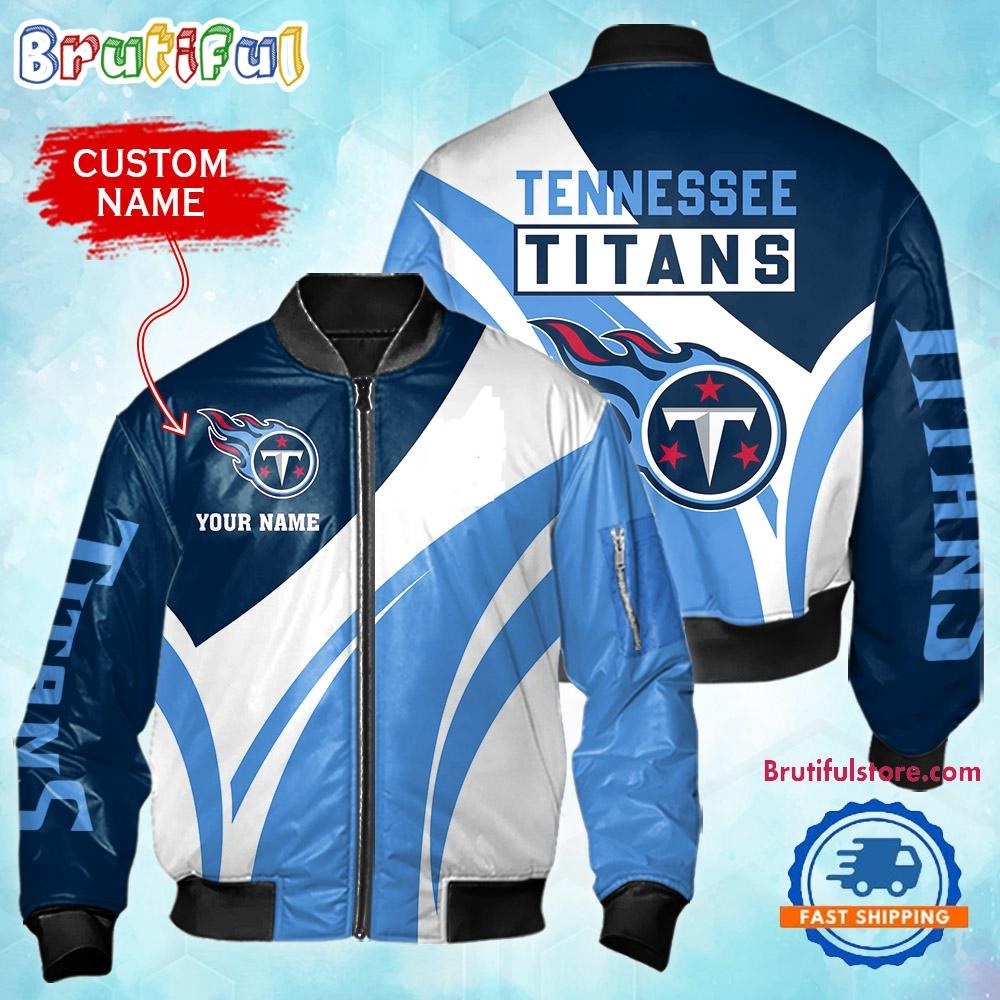 Tennessee Titans Football Team Logo Personalized Bomber Jacket