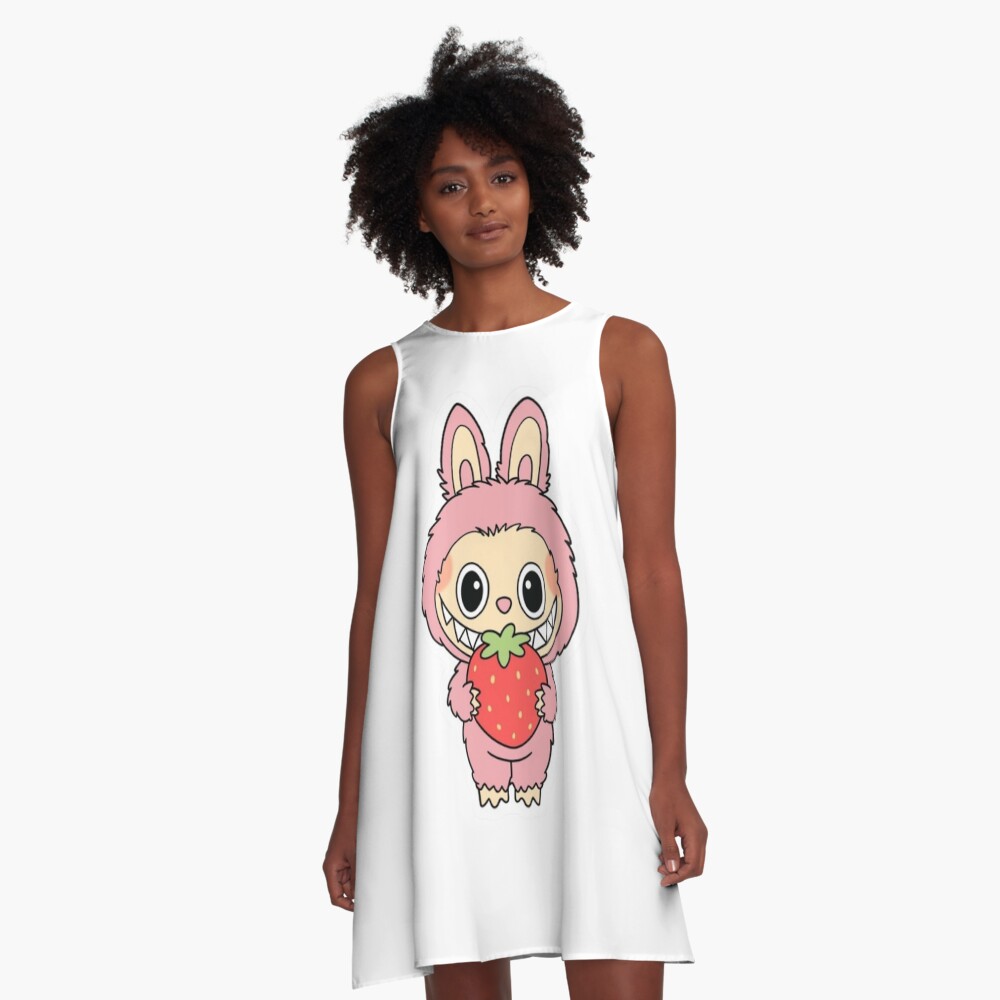 Lychee Berry ♡ Pink Labubu The Monsters A-Line Dress