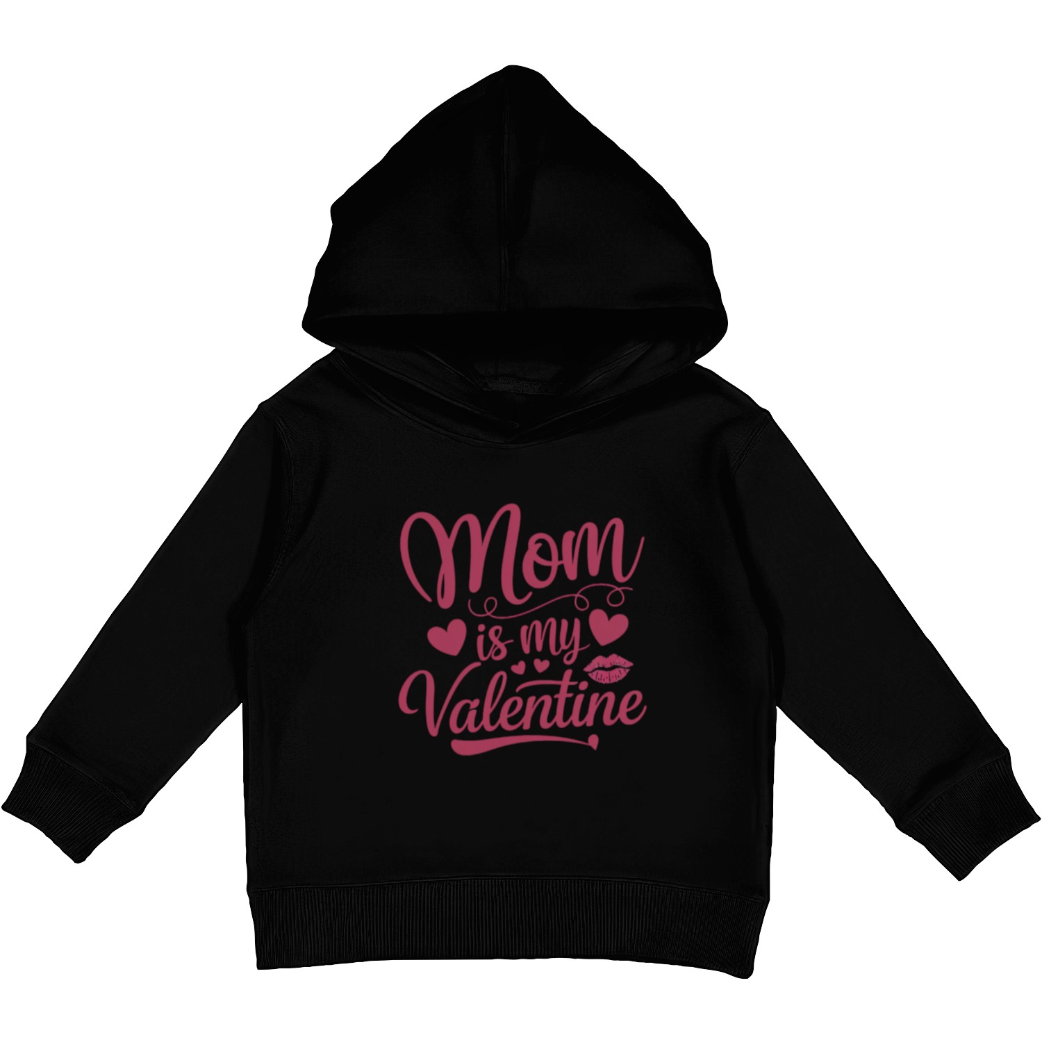 Mom is My Valentine Kids Pullover Hoodies