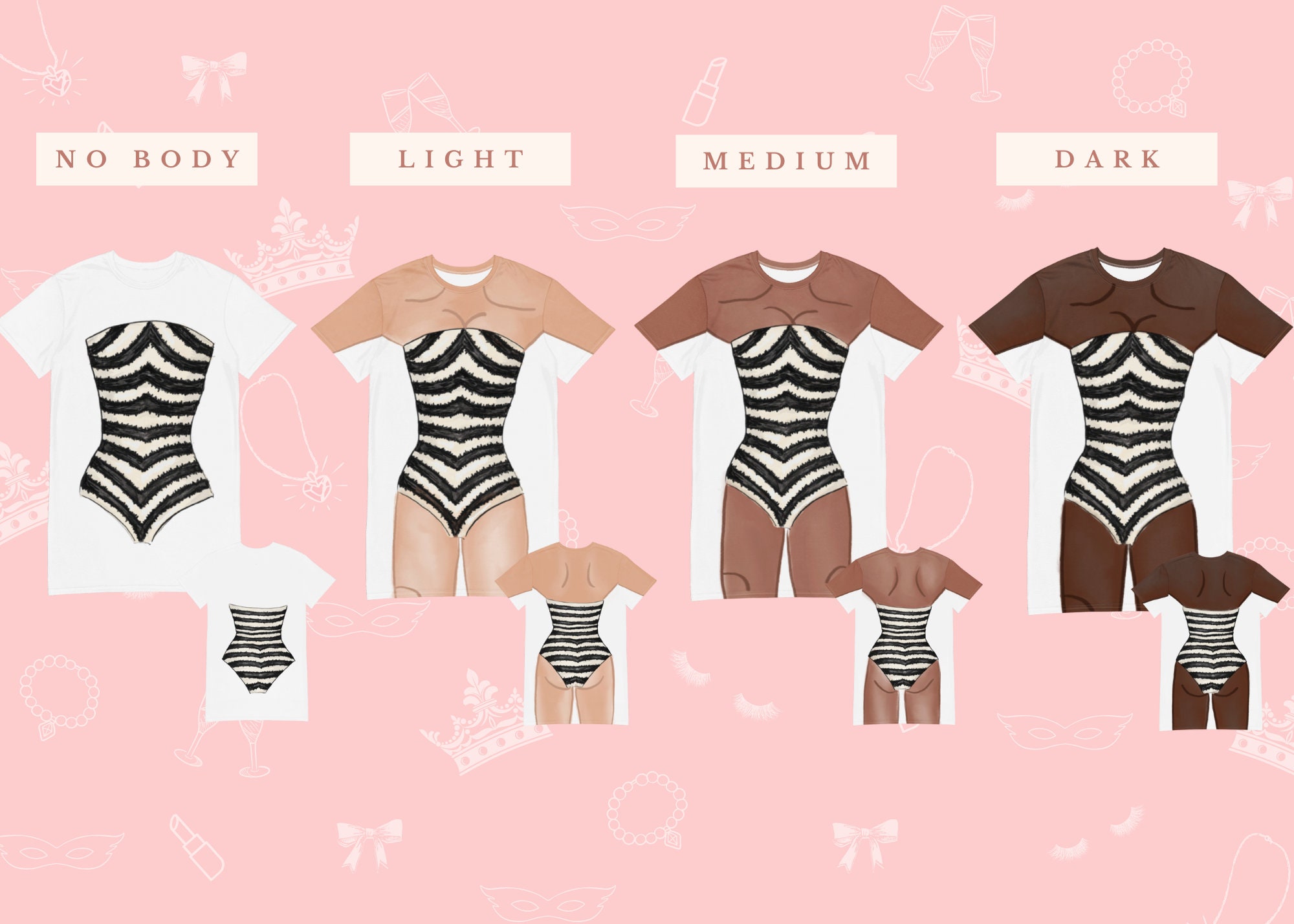 Retro Swimsuit T-Shirt Dress | Easy Costume, Fun Loungewear, Unique Gift