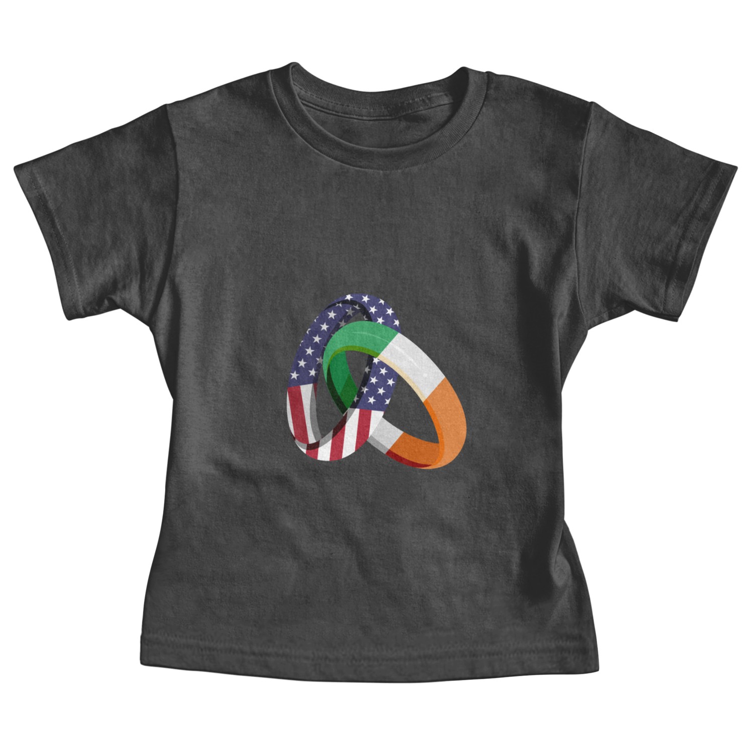 Ireland American Ring Heritage Flags Baby Tees