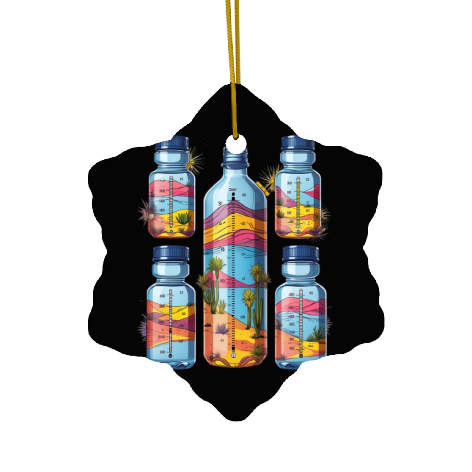 Eco Shower Infographic Art Ceramic Ornaments