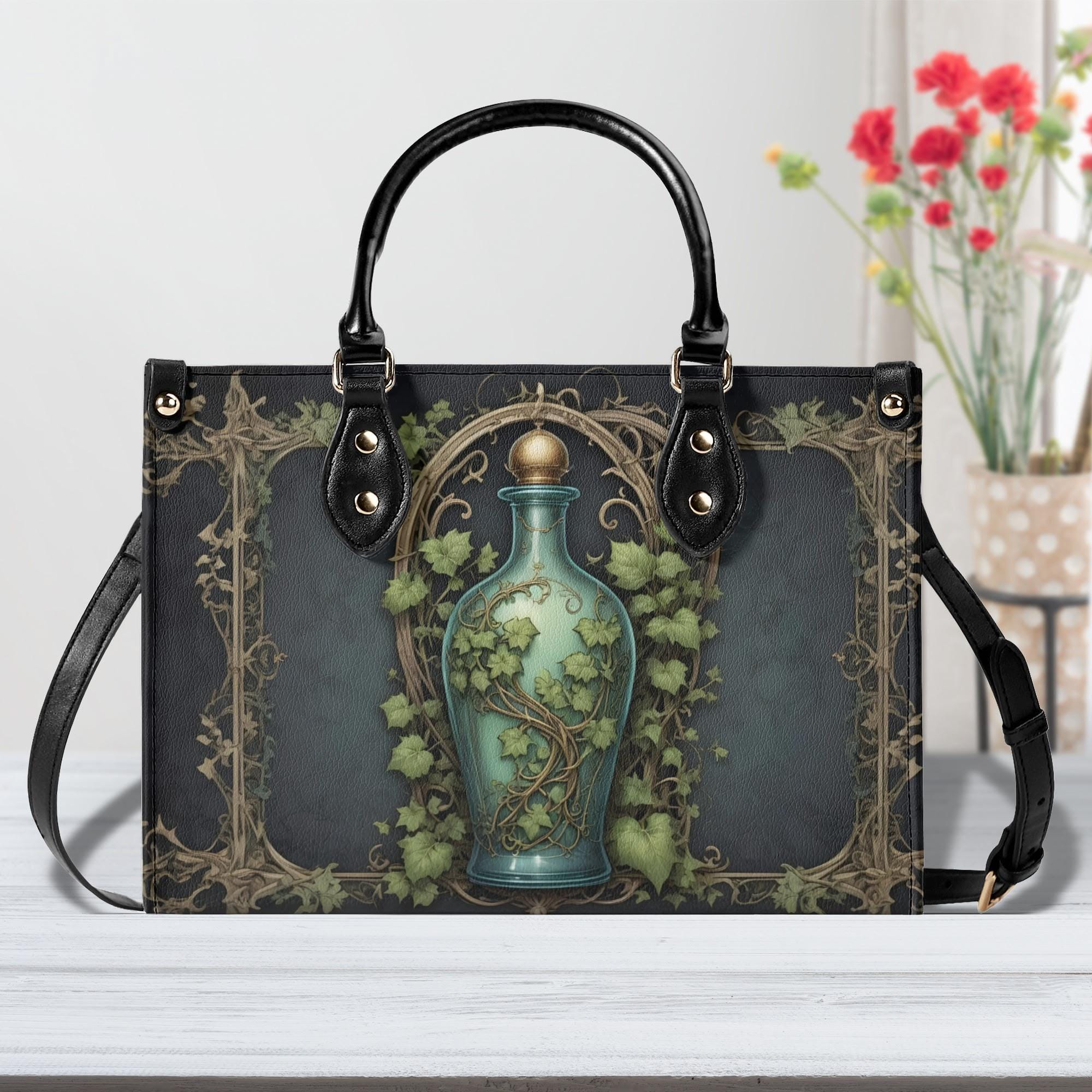 Potion Bottle Bag, Vegan Leather Cute Leather Handbag