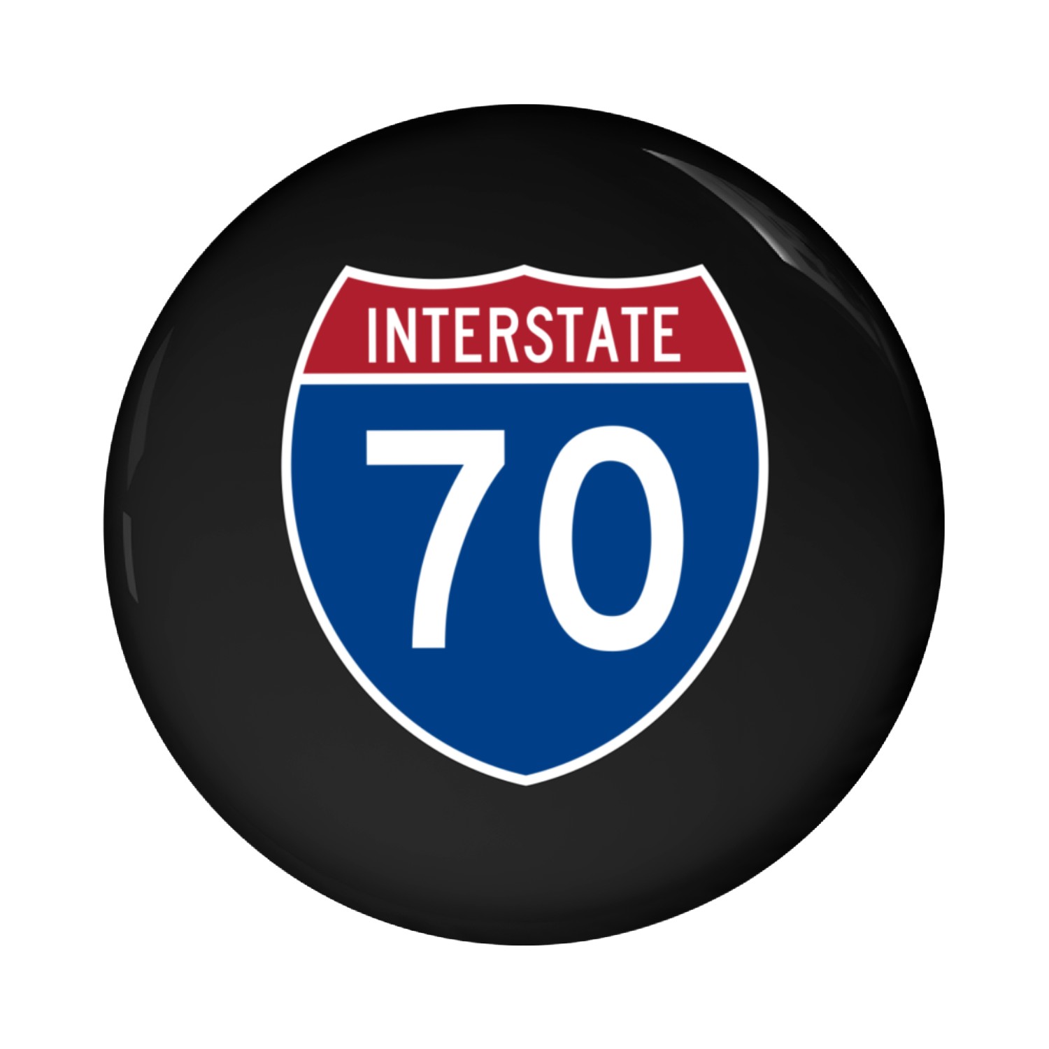Interstate 70 I-70 Sign Pin Buttons