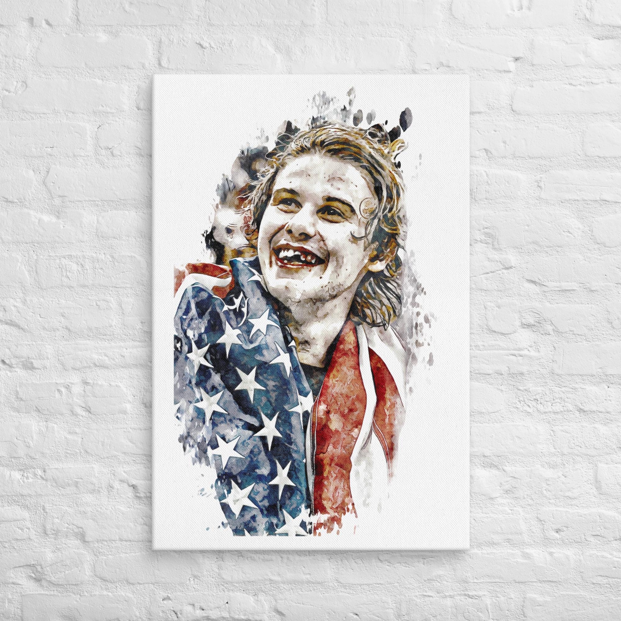 Jack Hughes USA Hockey 2026 Olympics Gold Medal Wall Art 1 - Canvas