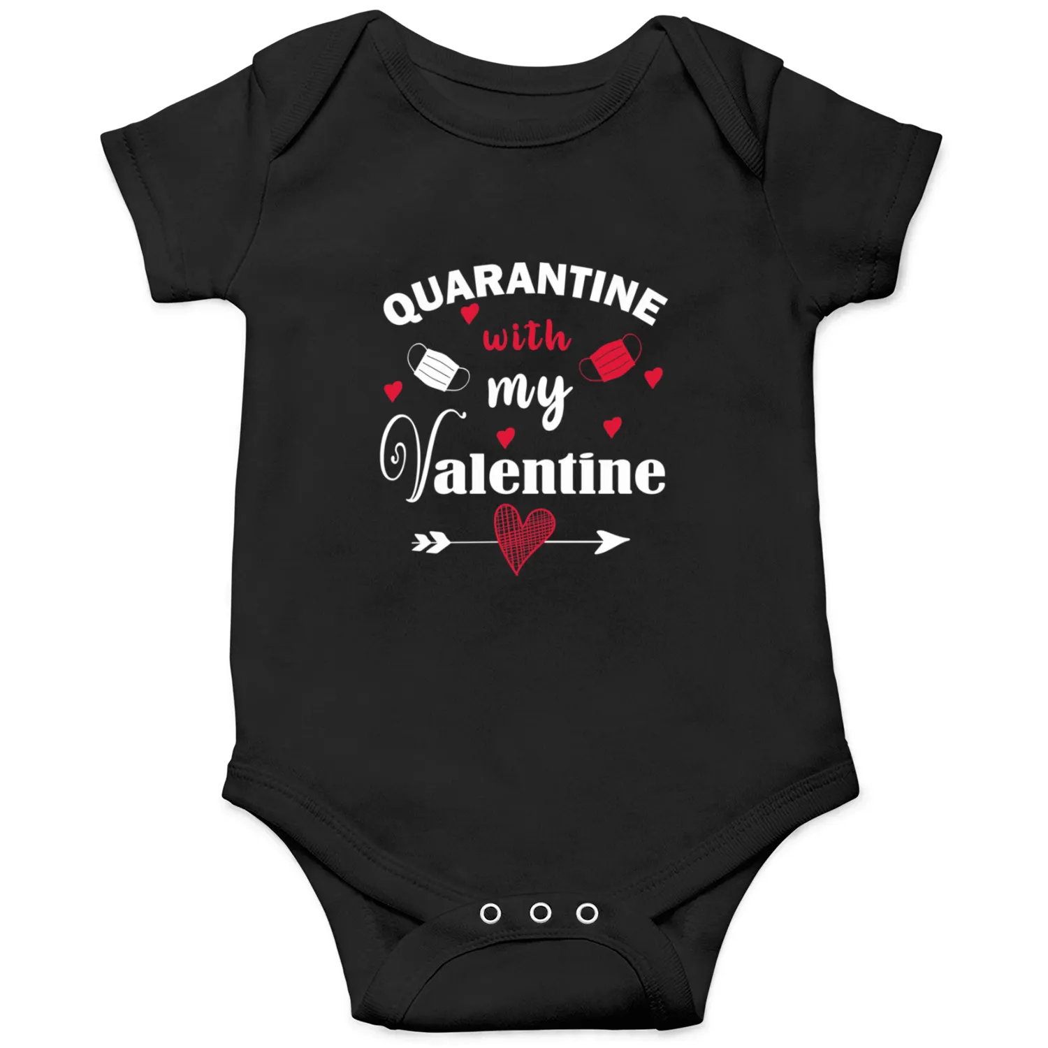 Quarantine With My Valentine Valentines Day 2023 Onesies