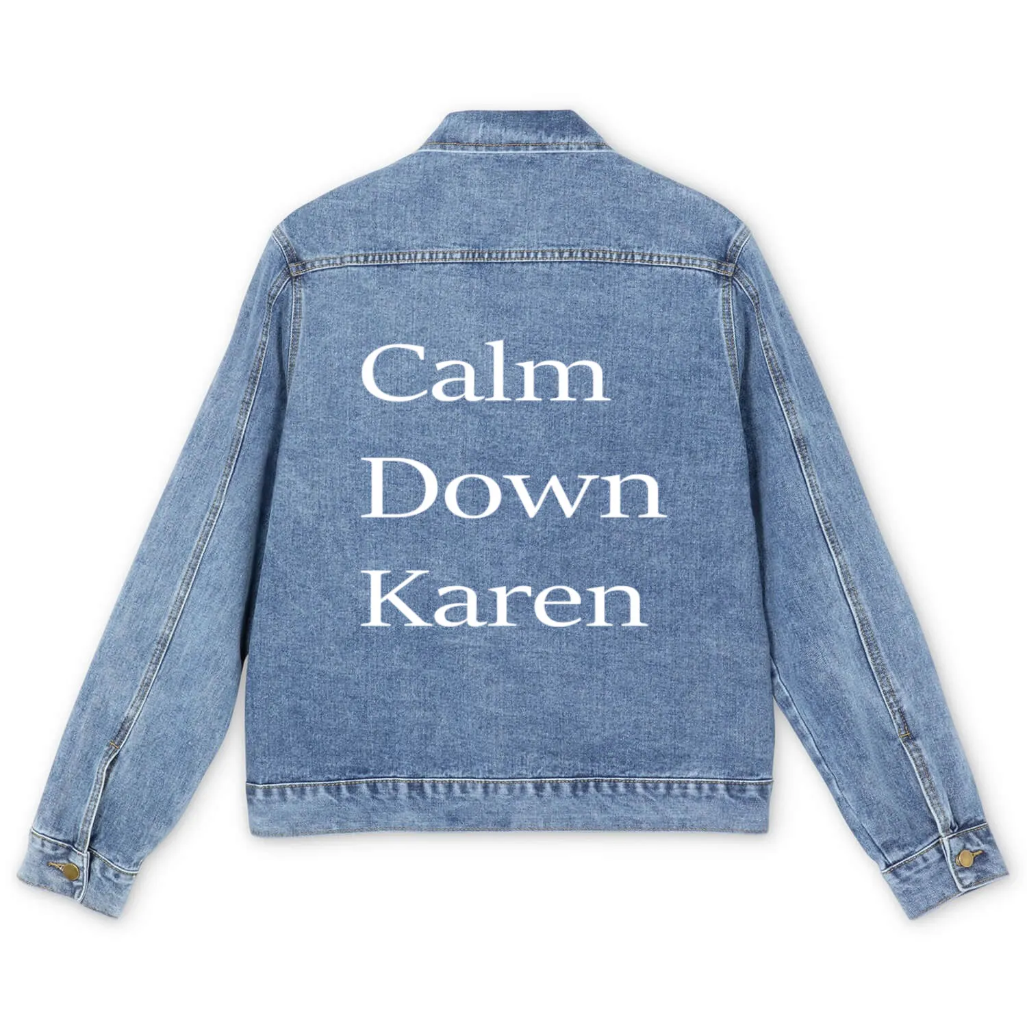 Calm Down Karen Men's Denim Jackets