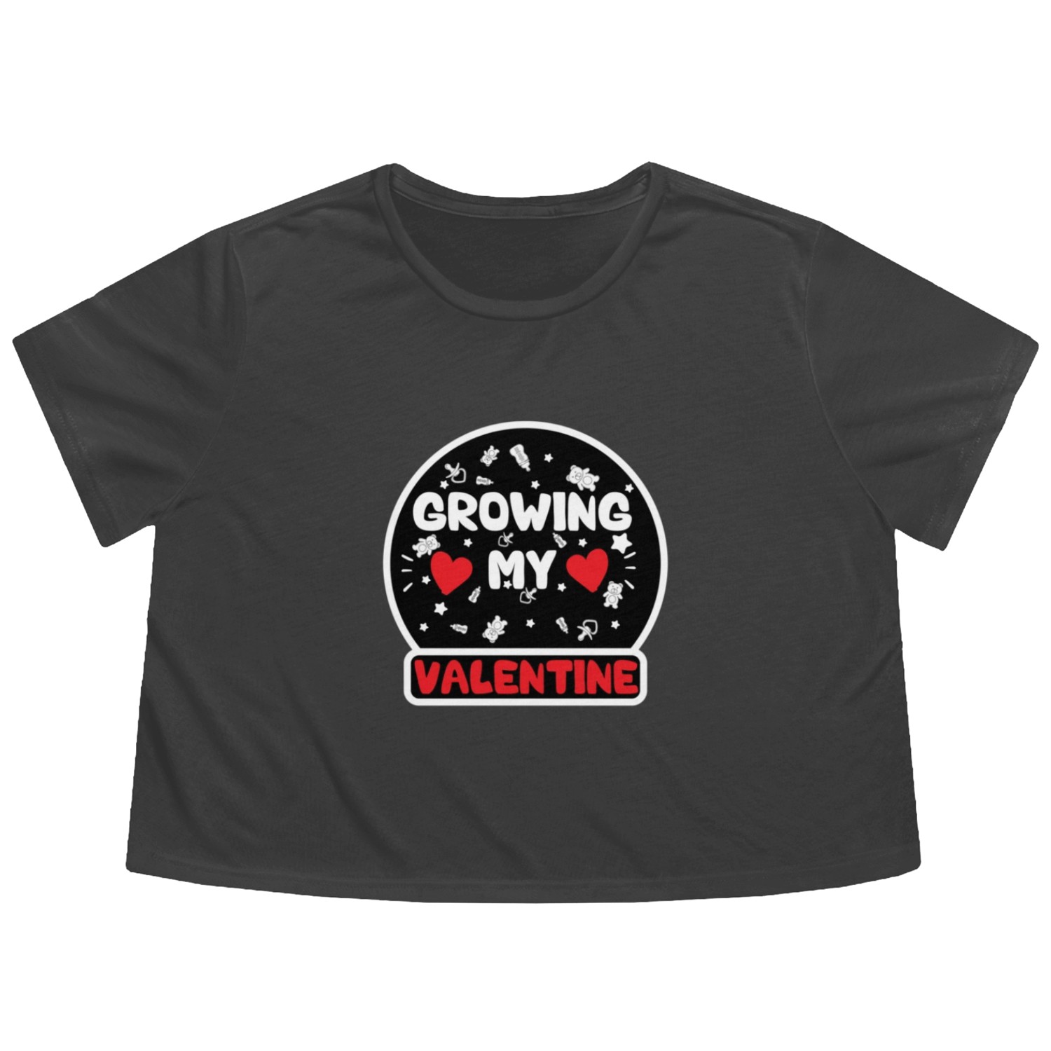 Growing My Valentine for Valentines day 20221978 Flowy Cropped Tees