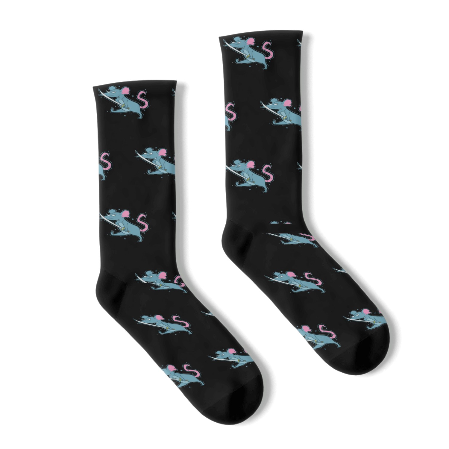 Rat with Sword Rodent Nature Socks
