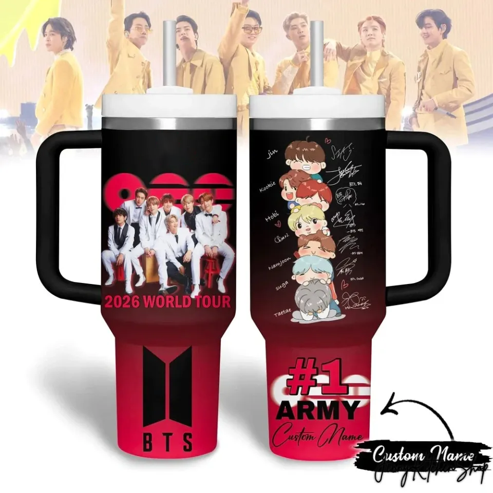 Custom Name BTS World Tour 2026 For Fans Limited Tumbler Cup