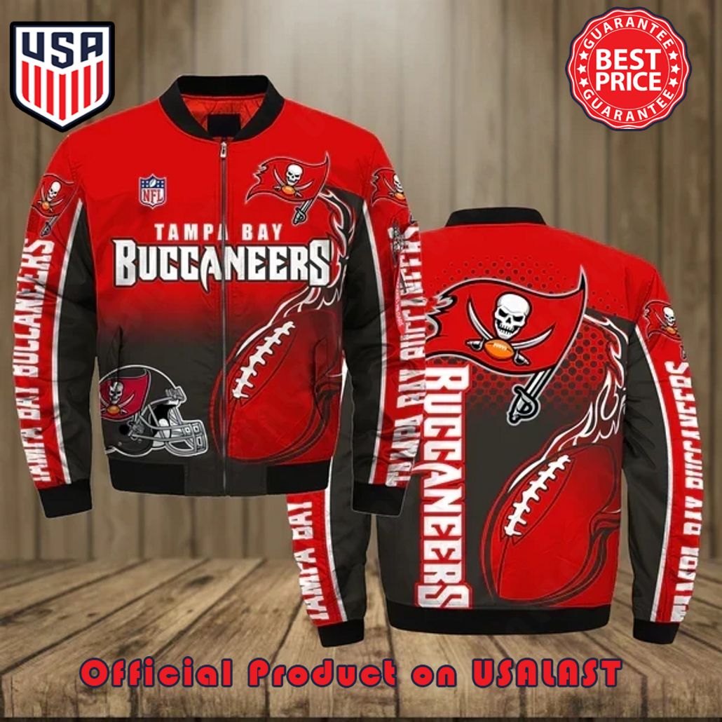 TAMPA BAY BUCCANEERS PATTERN BOMBER JACKET – RED