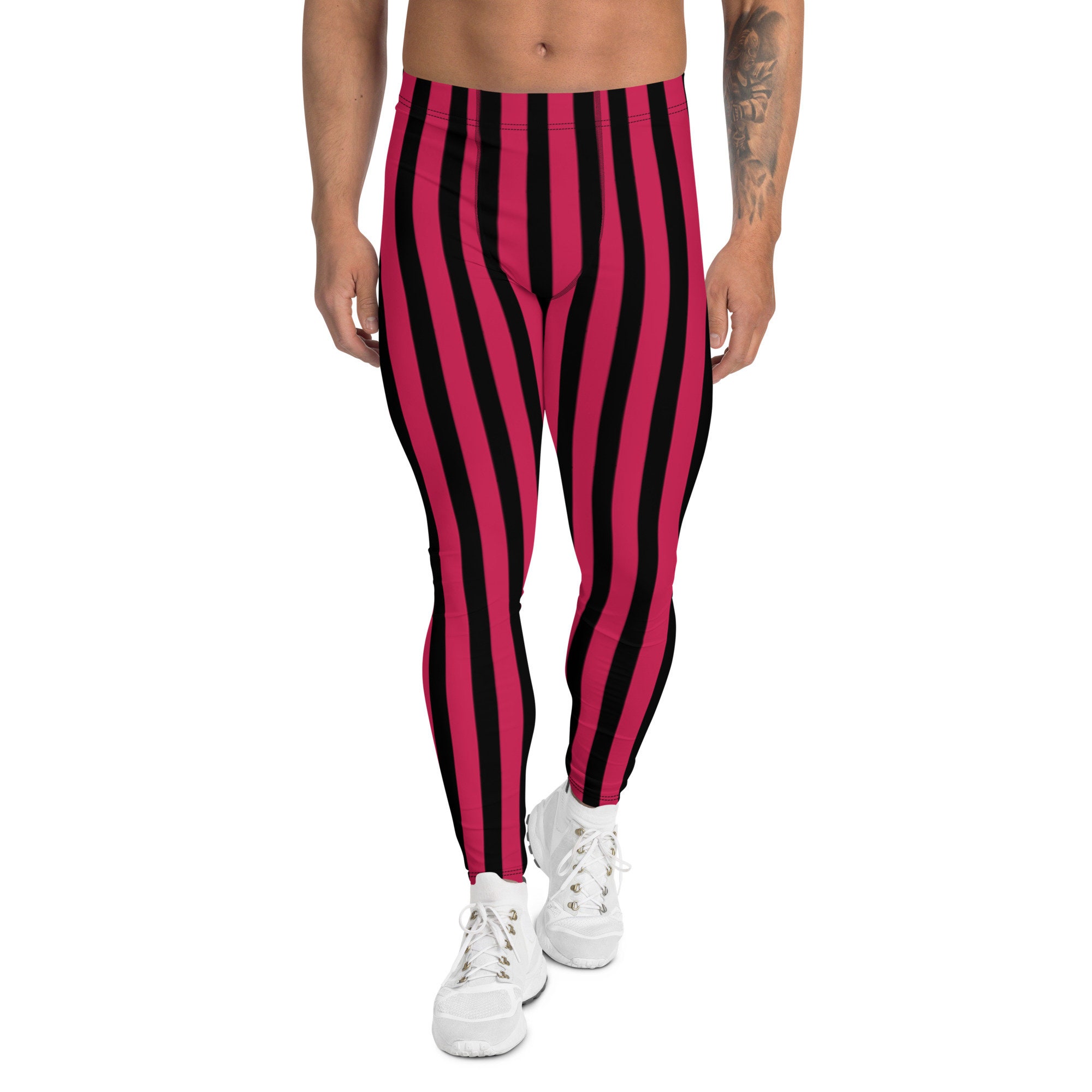 Black and Red Circus Men's Leggings