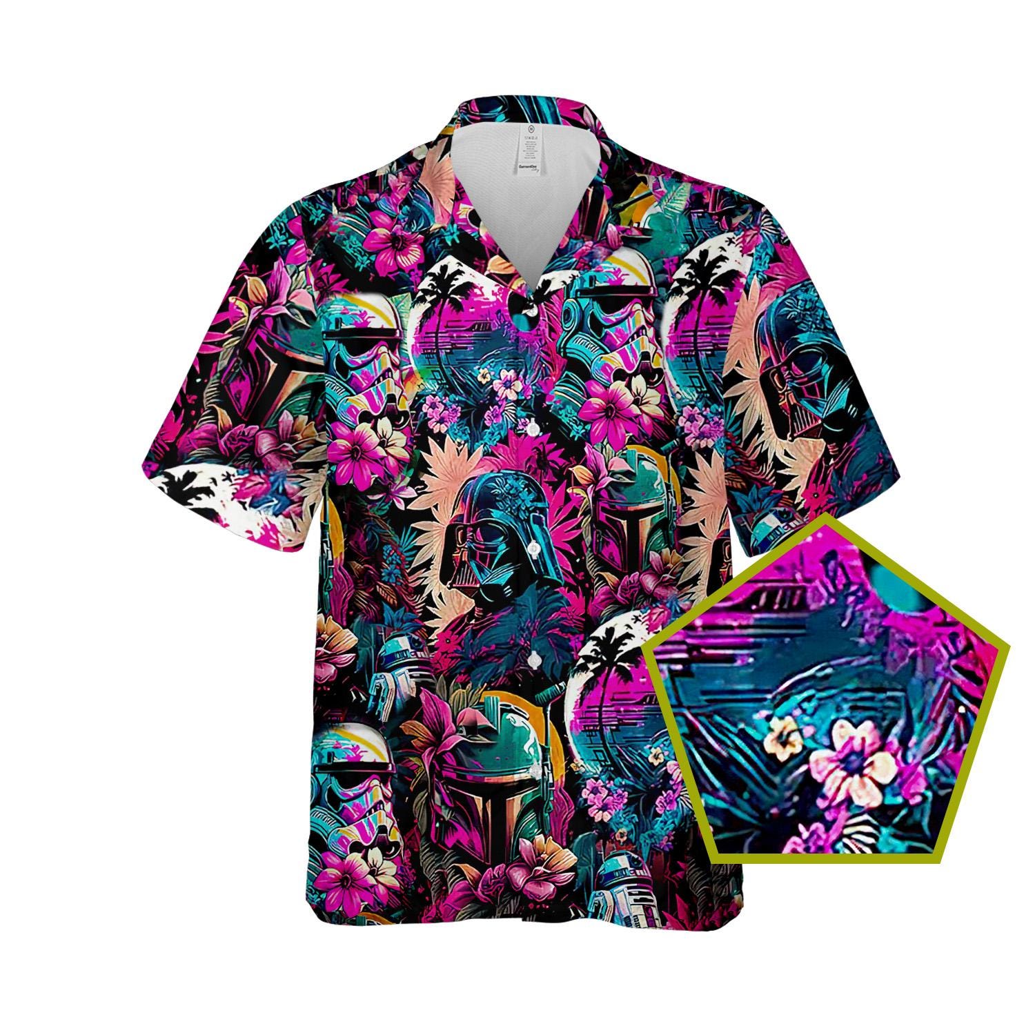 Star Wars Hawaiian Shirt, Tropical Summer Shirt, Fun Beachwear, Galactic Fan Gift, Casual Tee