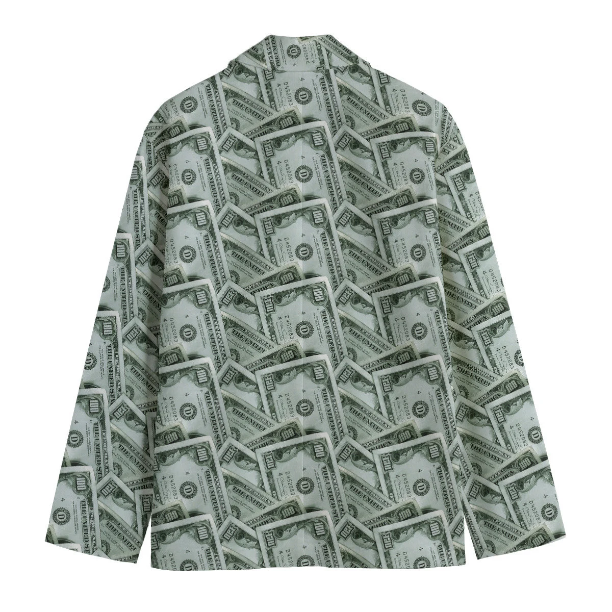 Money Magnet Print | Money Manifesting | Money 100 Dollar Bill | Women's Casual Blazer, Women Suit Jacket, Gift For Her