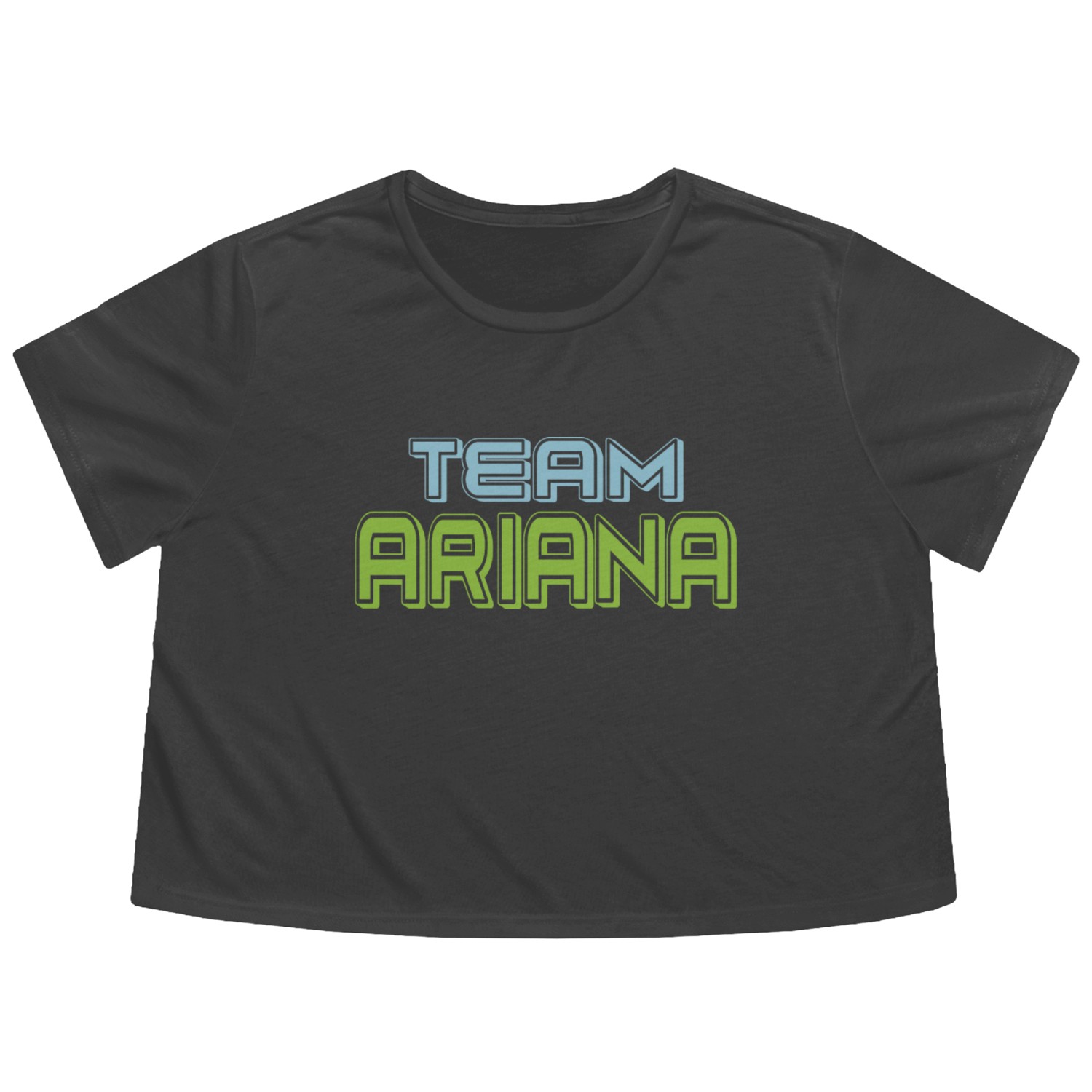 Show Support Be On Team Ariana Flowy Cropped Tees