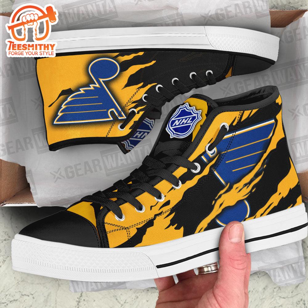 St. Louis Blues High Top Shoes For Fans