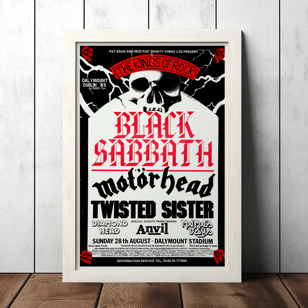 Black Sabbath 1983 Vintage Concert Poster - Music Fan Collectibles - Vintage Music Poster