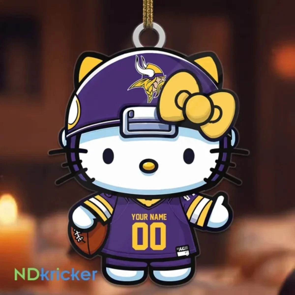 Personalized Minnesota Football Team Vikings Christmas Ornament Gift Decor