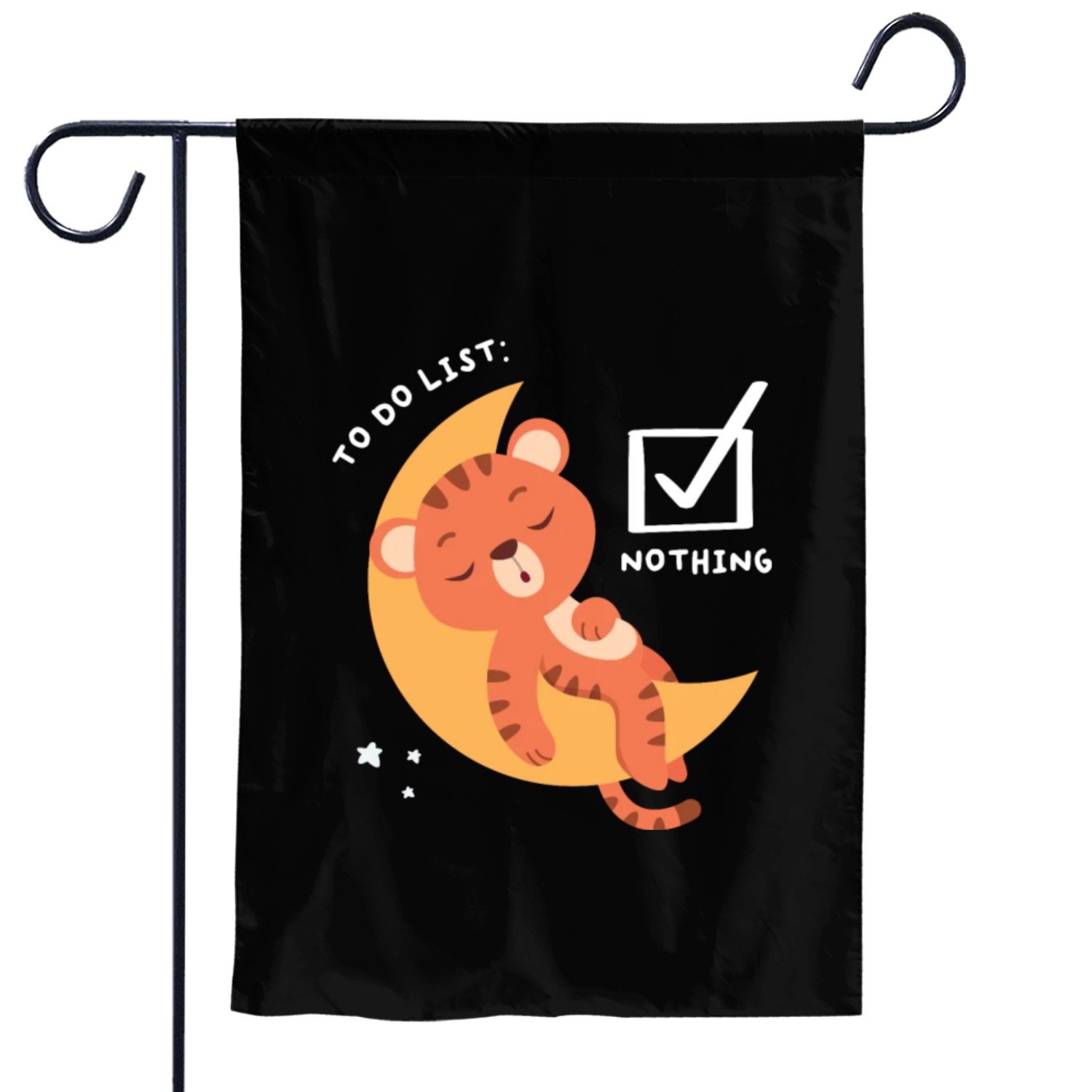 To Do List Nothing Tiger Sleep Garden Flags