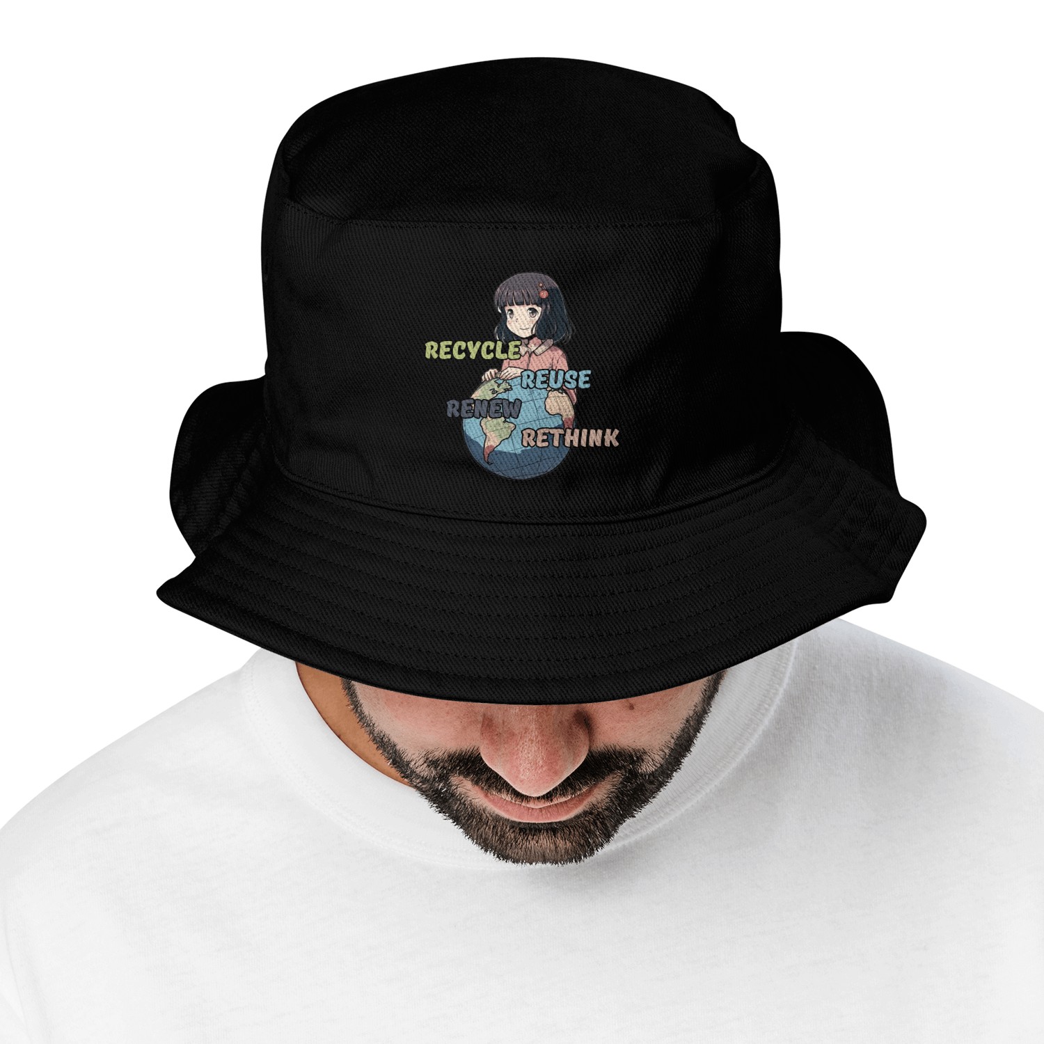 Recycle Reuse Renew Rethink Bucket Hats