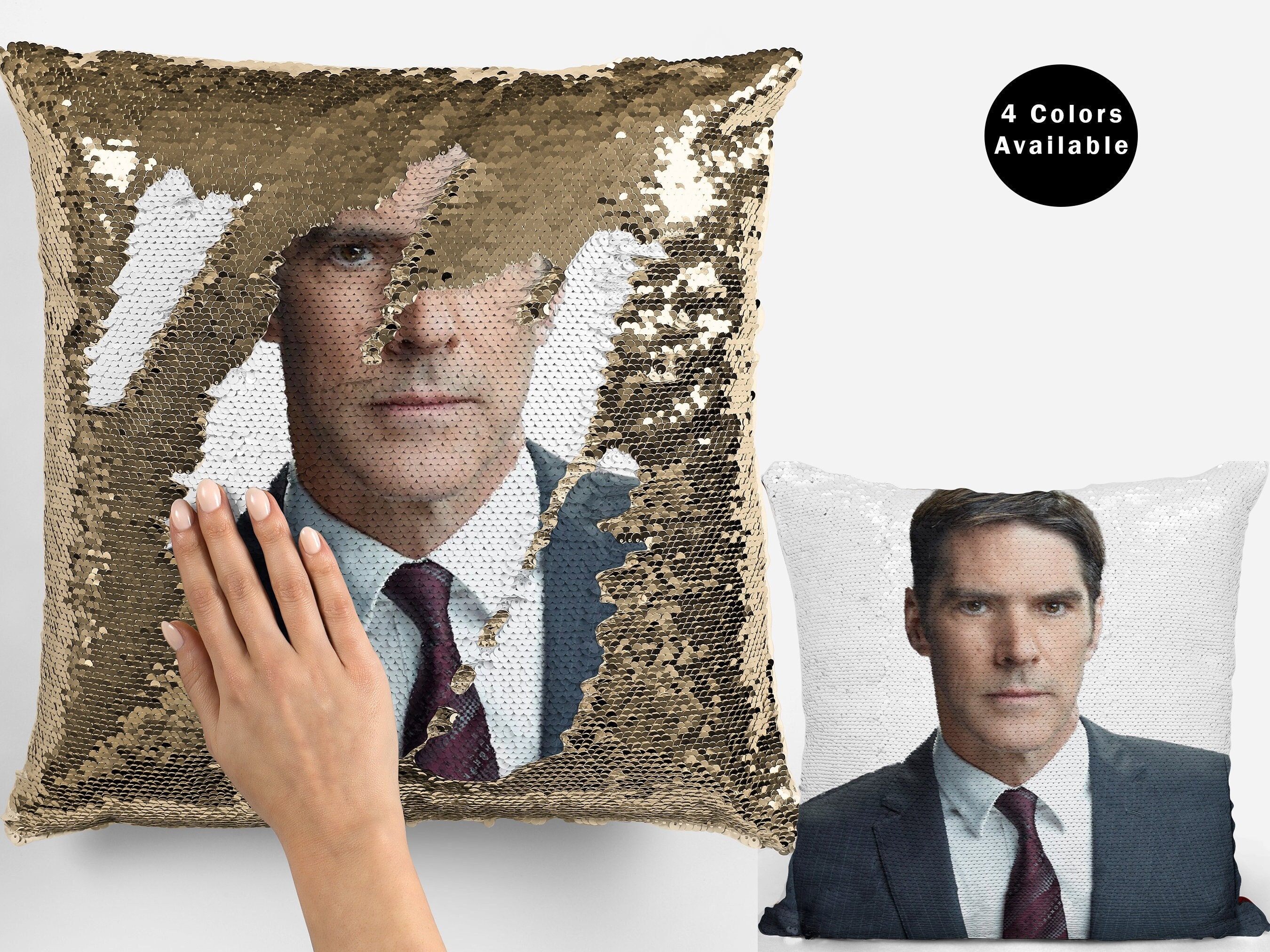 Thomas Gibson Sequin Pillow Cover for Fans
