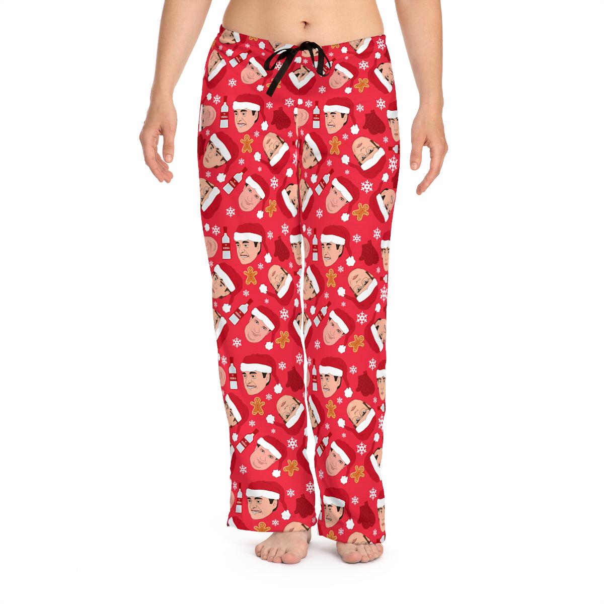 The Office Christmas Pants, Michael Scott Santa Dwight Elf Jim Kevin Christmas Pajama Pants, Gift For Her, for Him