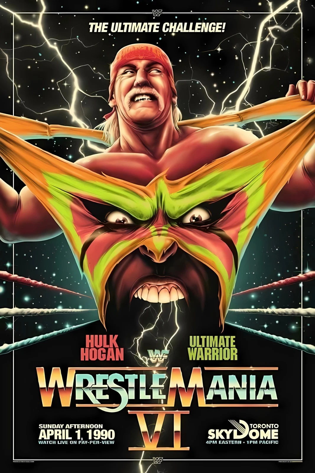 Hulk Hogan WrestleMania 1990 Vertical Poster Wrestling Entertainment