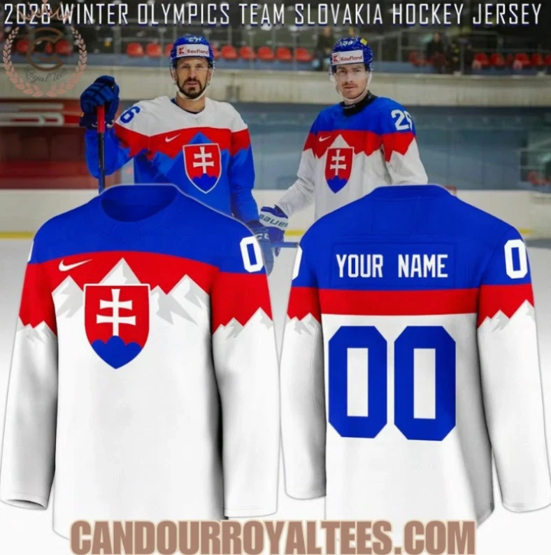 Personalized Slovakia Hockey 2026 Winter Olympics Jersey White